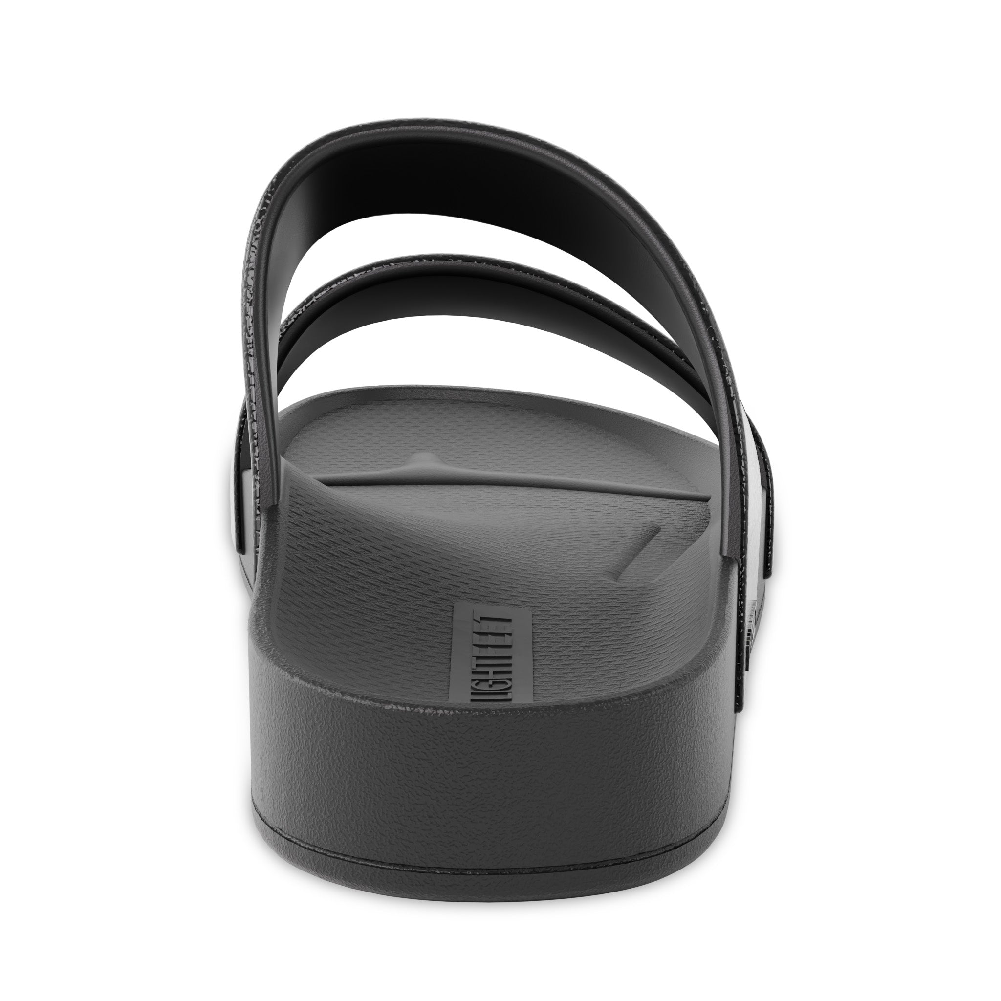 Black Shimmer - Double Strap Slides