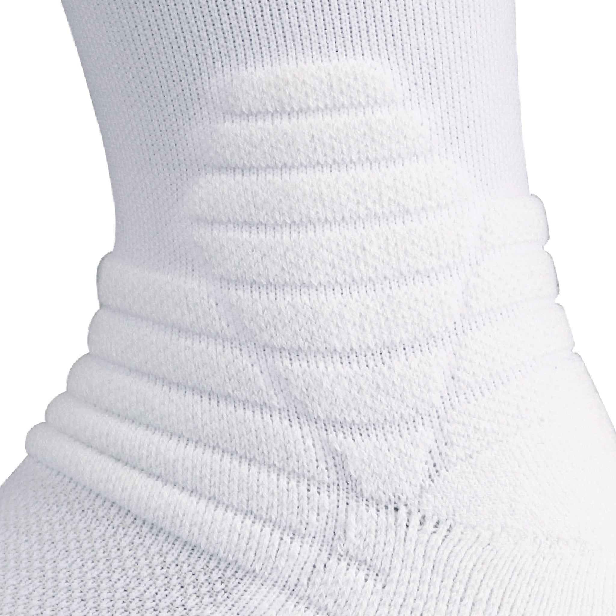 Close up view of padding on Lightfeet Netball White Half Crew Sock