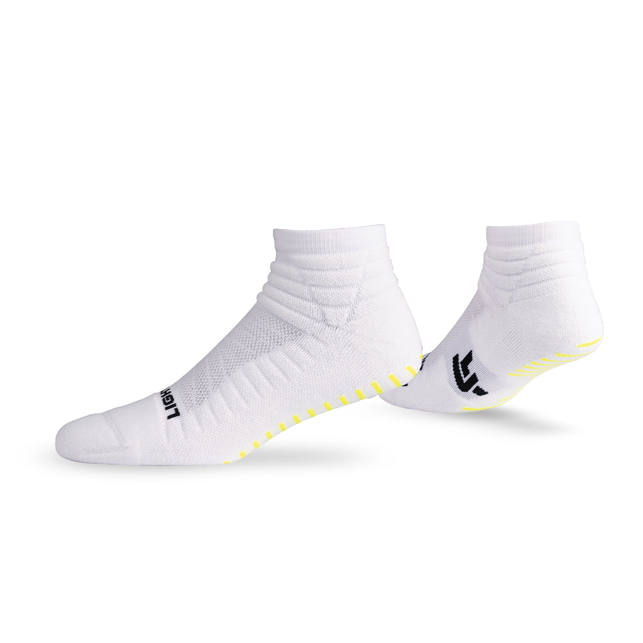 Pair of Lightfeet Netball White Mini Crew Socks