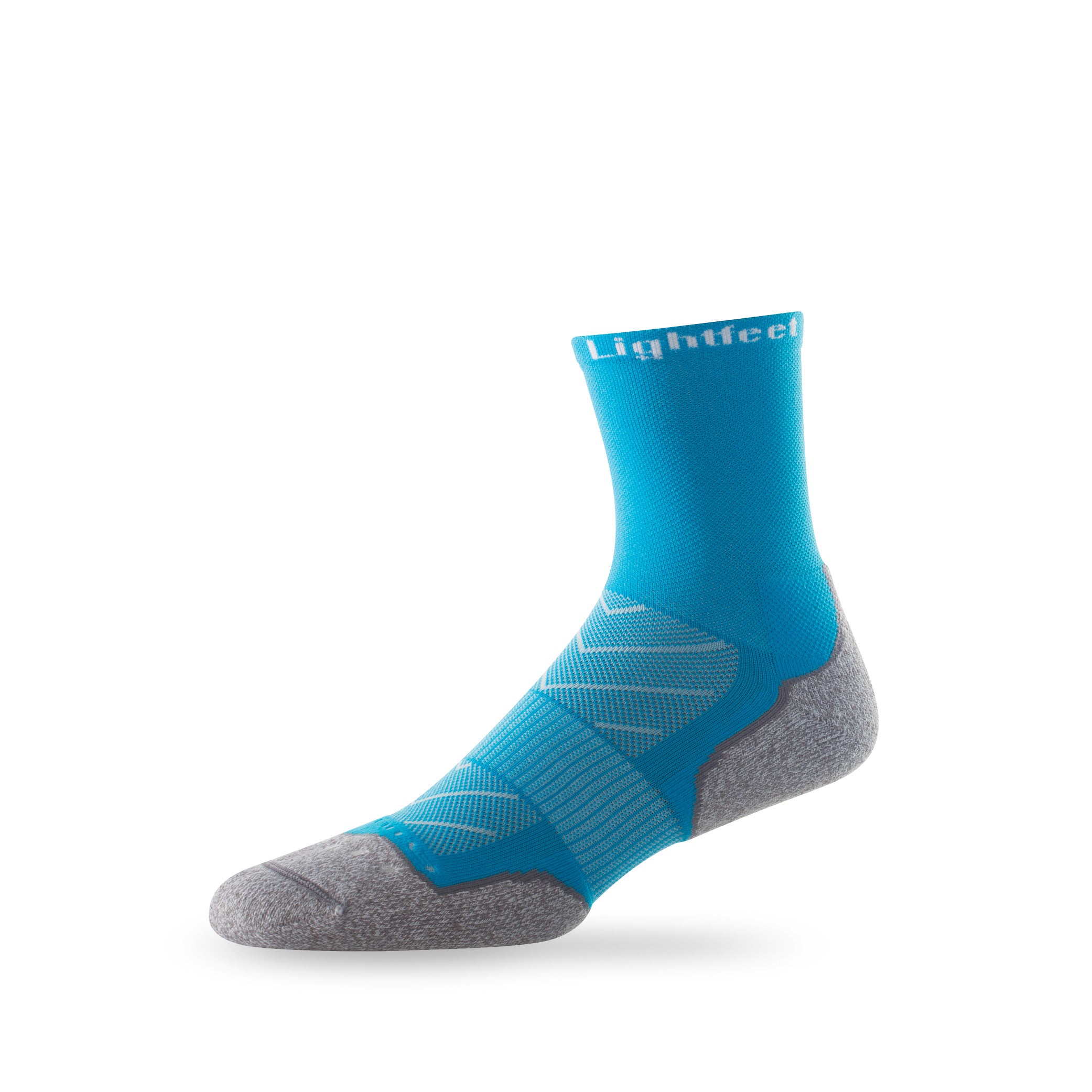 Side view of Lightfeet Evolution Aqua Half Crew Sock