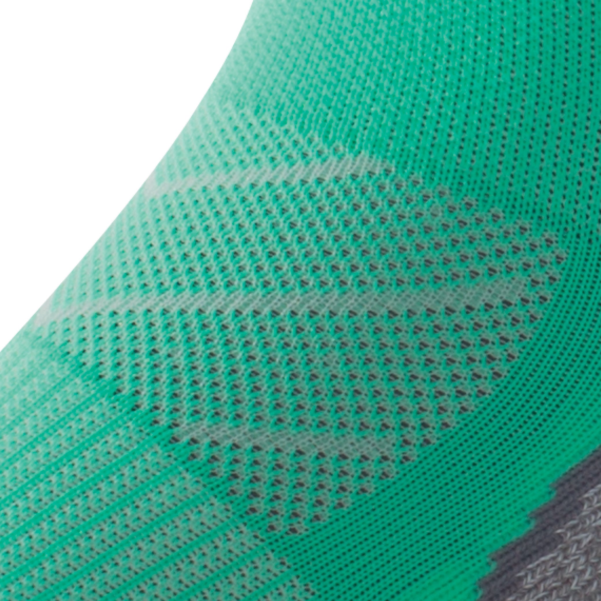 Close up view of mesh on Lightfeet Evolution Mint Half Crew Sock