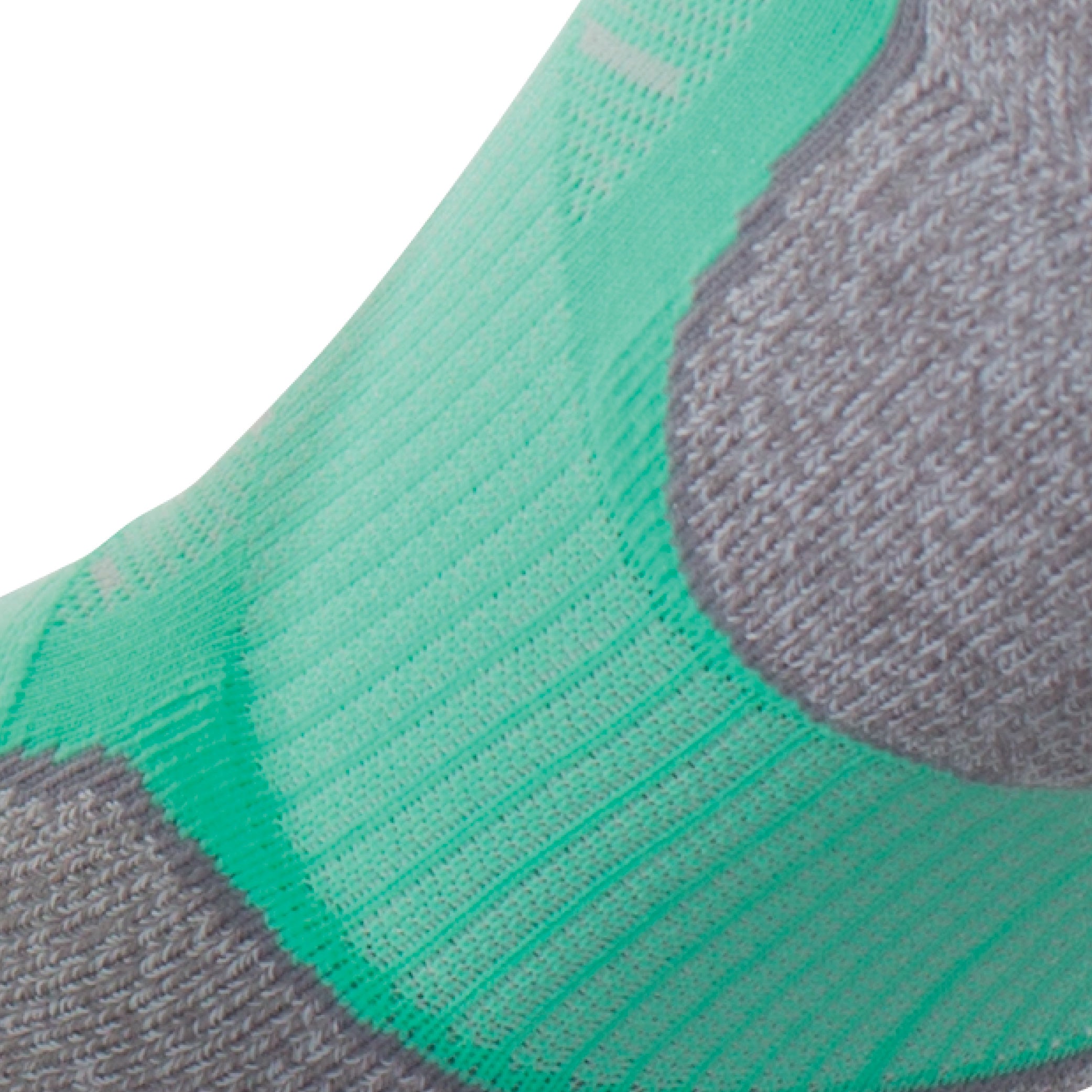 Close up view of elastic arch of Lightfeet Evolution Mint Half Crew Sock