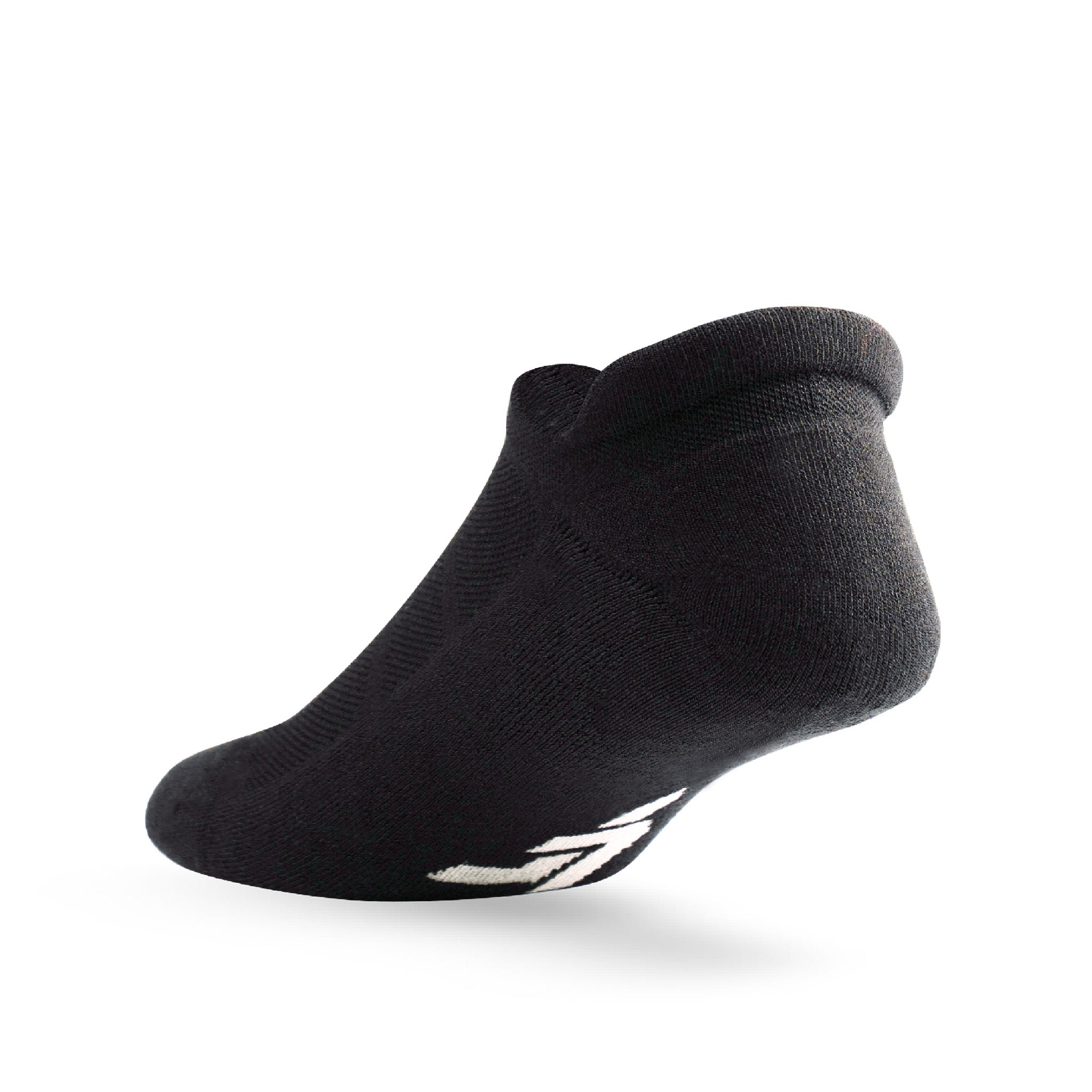 Heel view of Lightfeet Comfort Black Ankle Socks