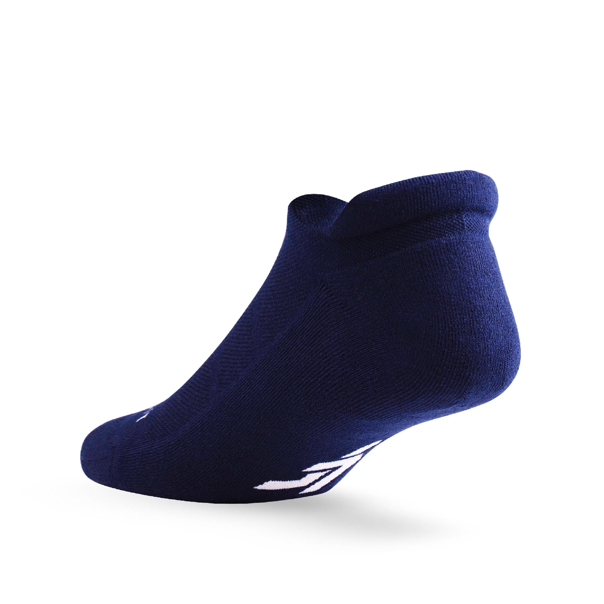 Heel view of Lightfeet Comfort Navy Ankle Socks