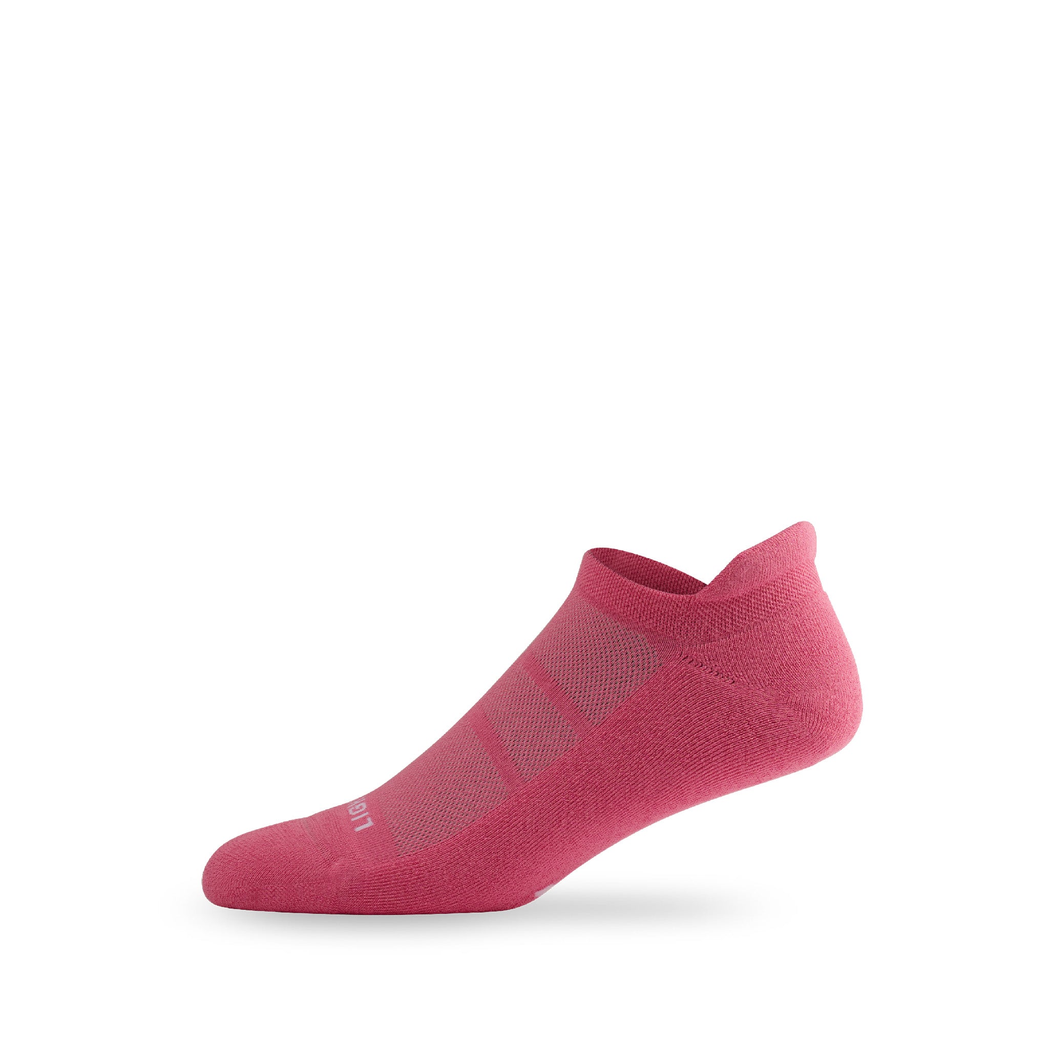 Side view of Lightfeet Comfort Pink Ankle Socks