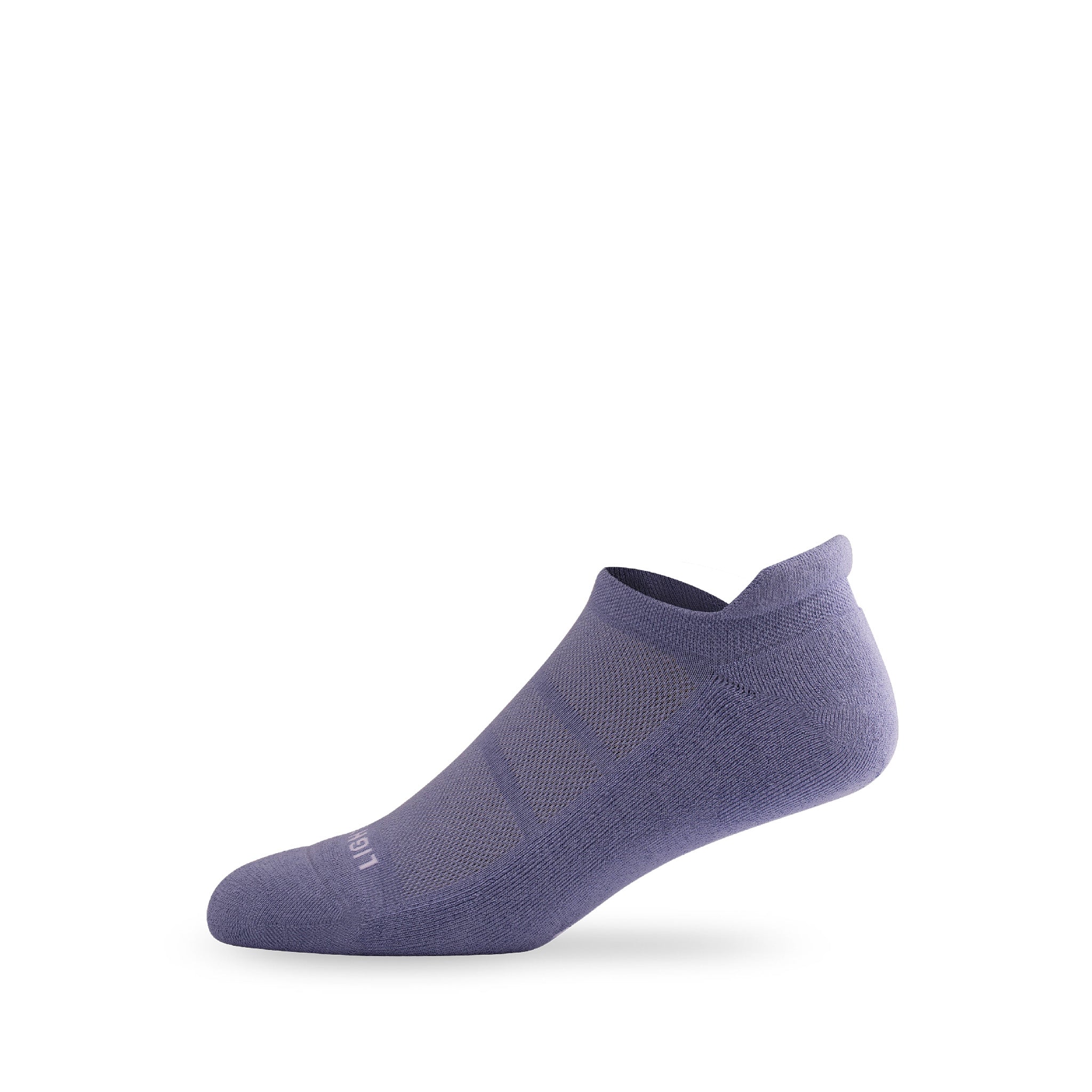 Side view of Lightfeet Comfort Purple Ankle Socks