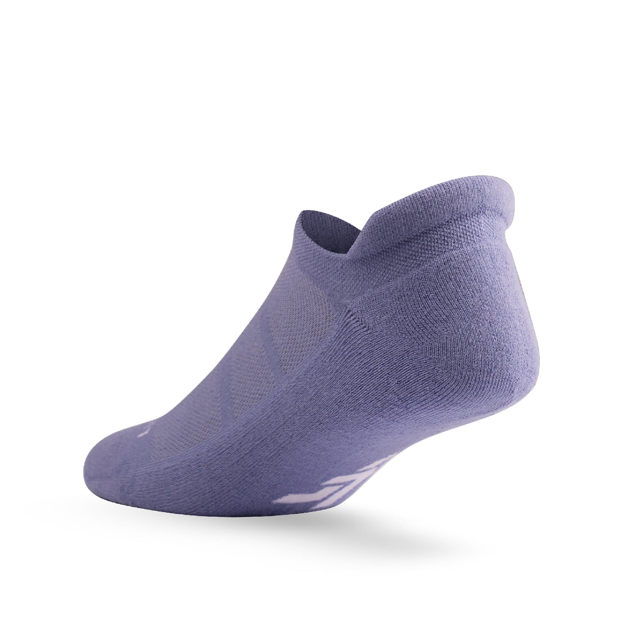 Heel view of Lightfeet Comfort Purple Ankle Socks