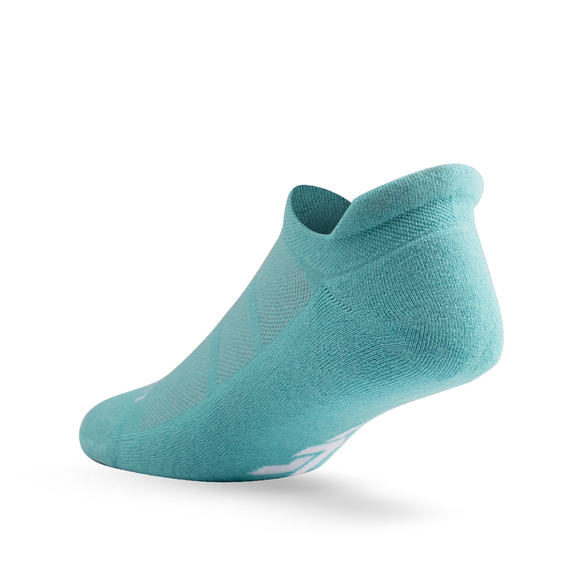 Heel view of Lightfeet Comfort Teal Ankle Socks