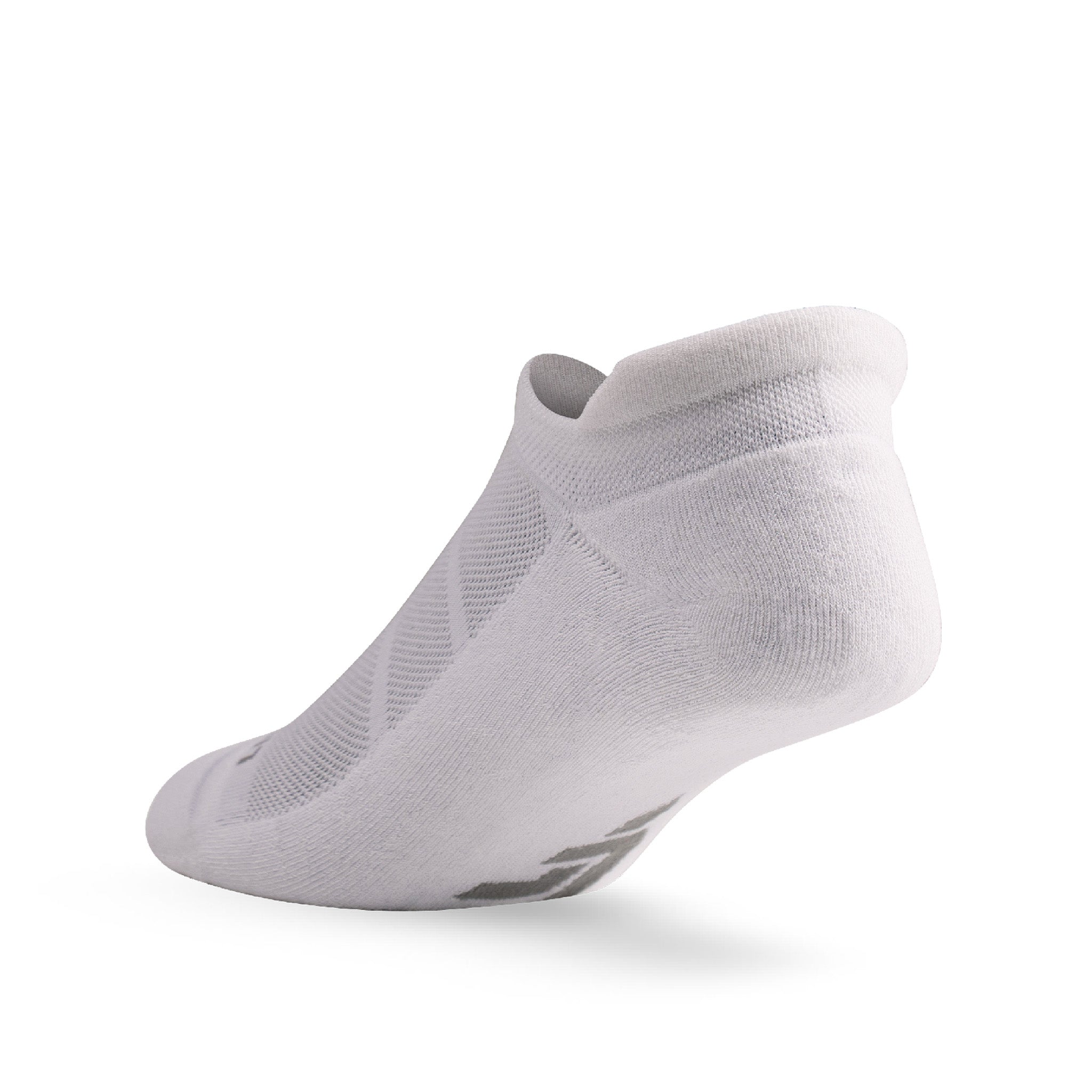 Heel view of Lightfeet Comfort White Ankle Socks