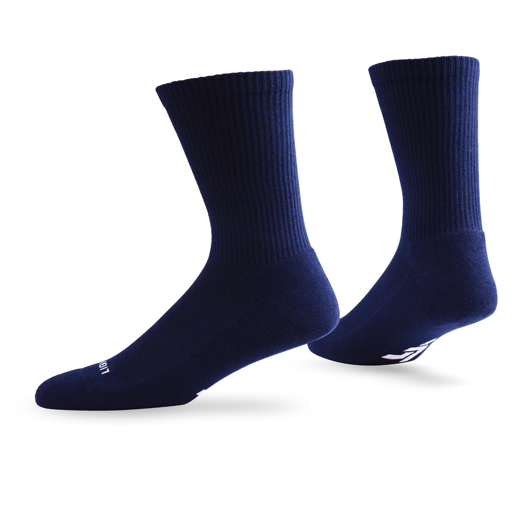 Pair of Lightfeet Comfort Navy Crew Socks