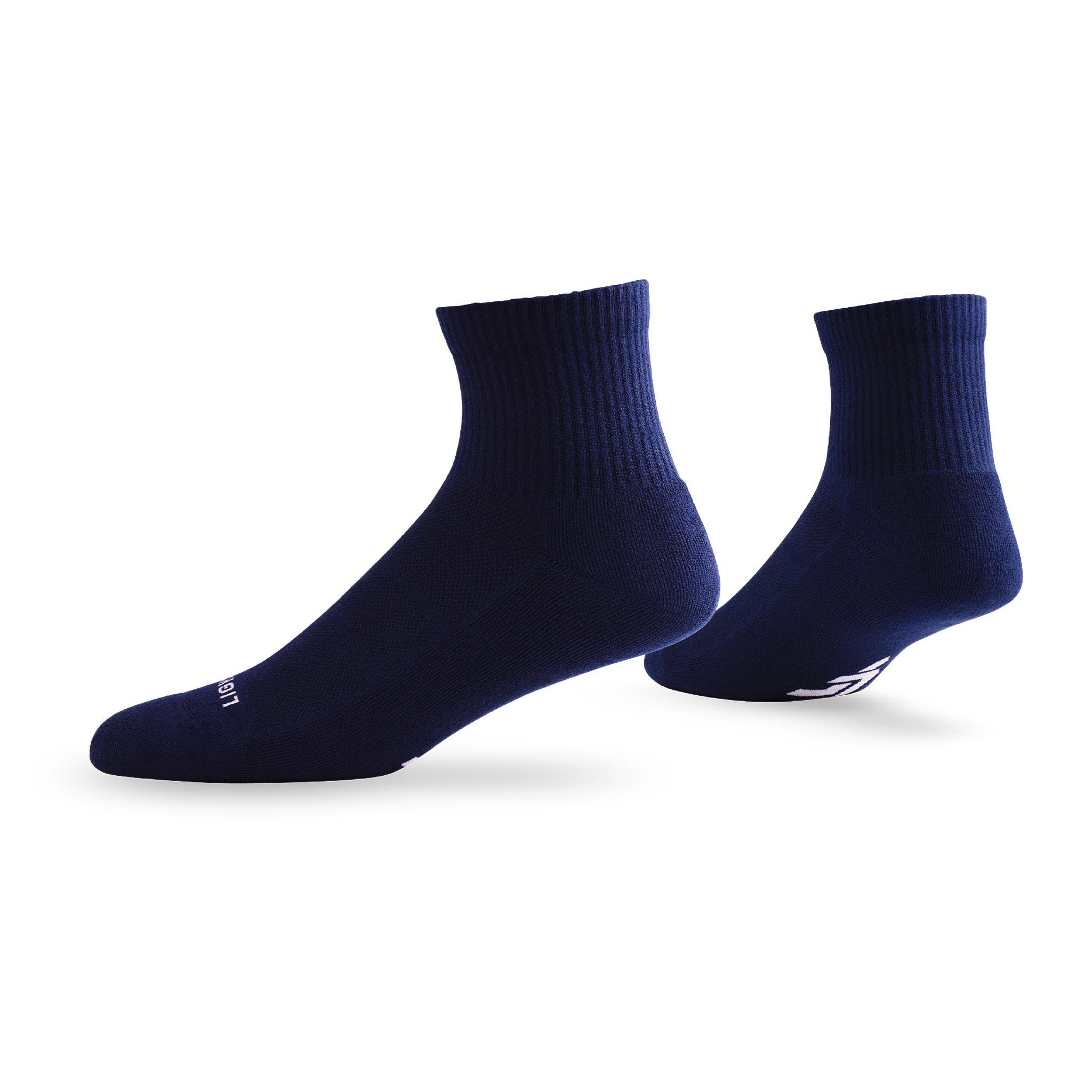 Pair of Lightfeet Comfort Navy Quarter Socks