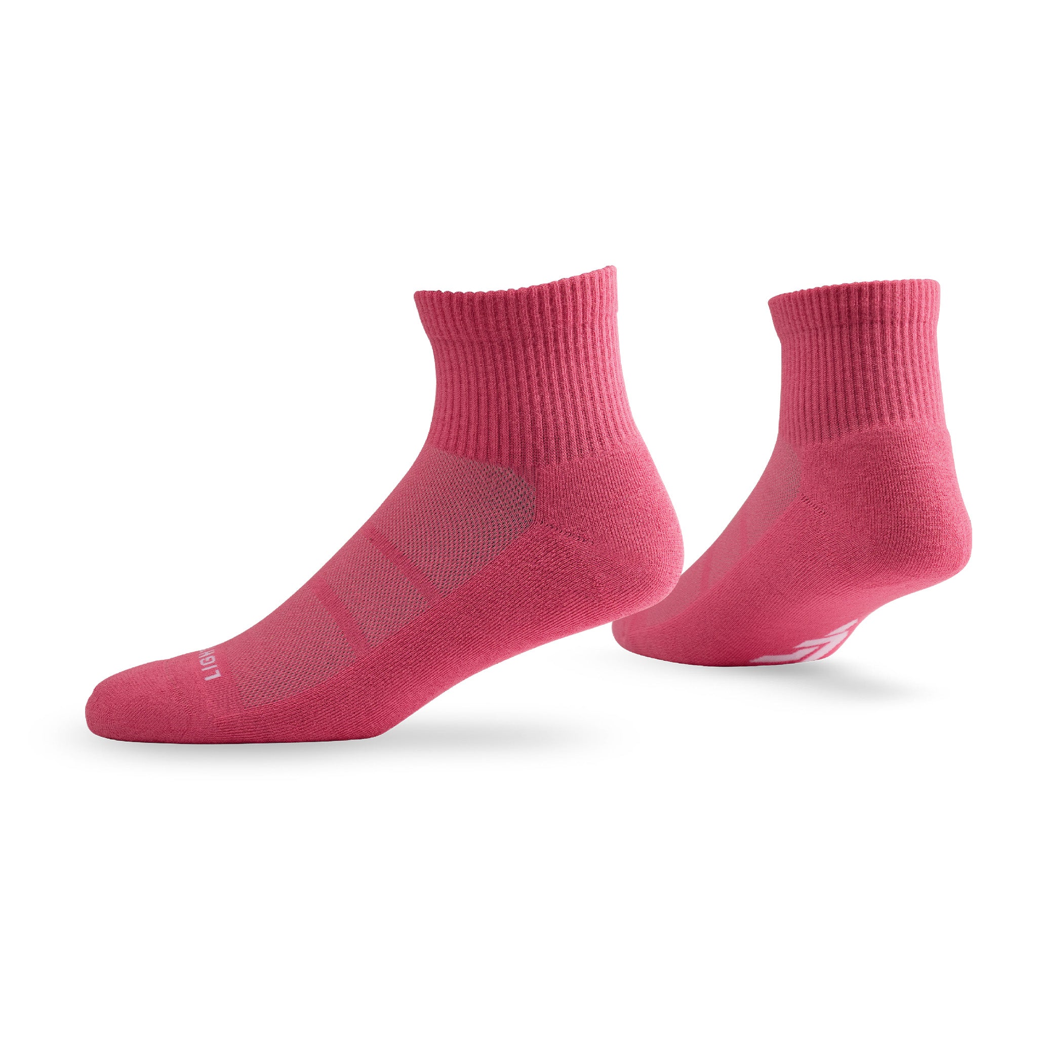 Pair of Lightfeet Comfort Pink Quarter Socks