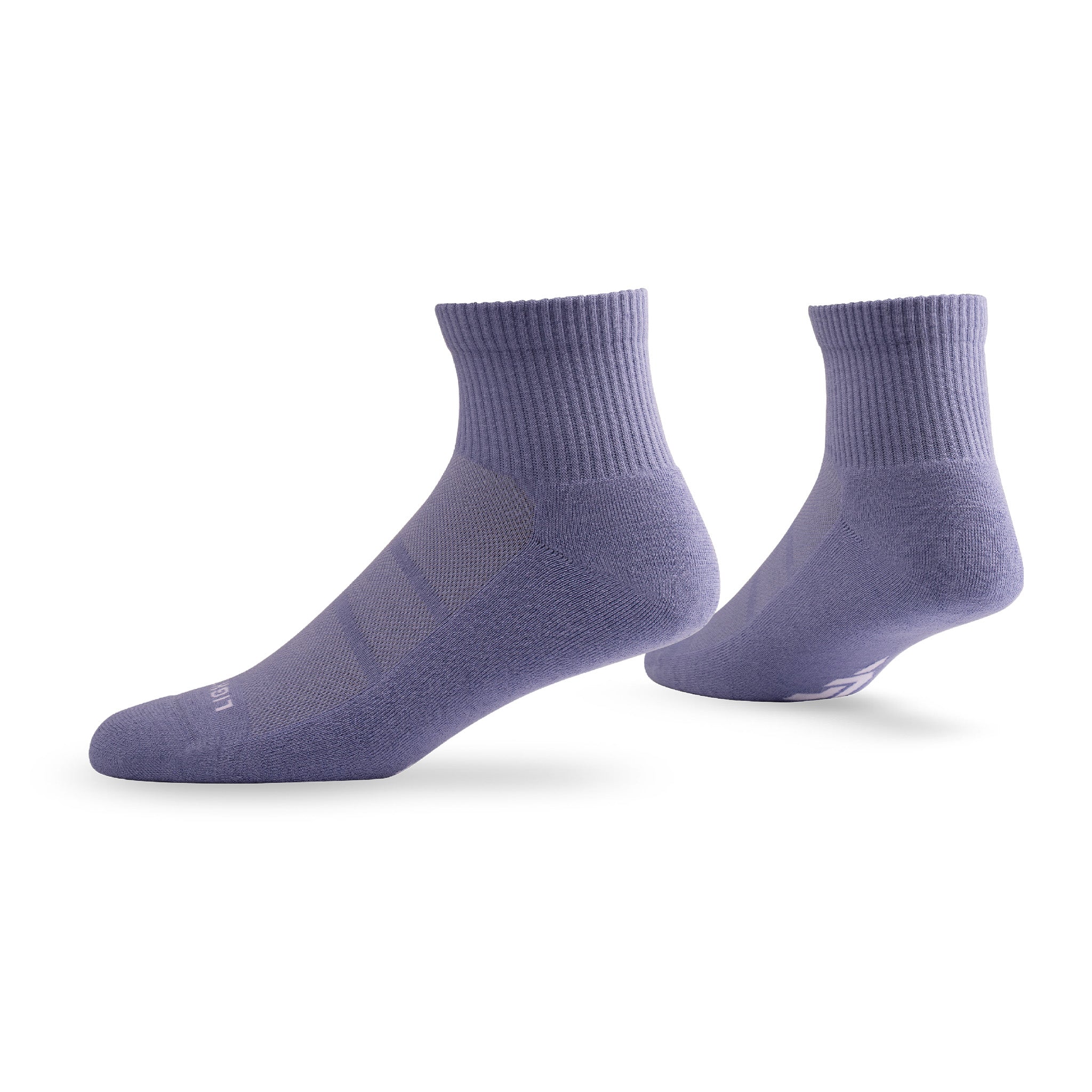 Pair of Lightfeet Comfort Purple Quarter Socks