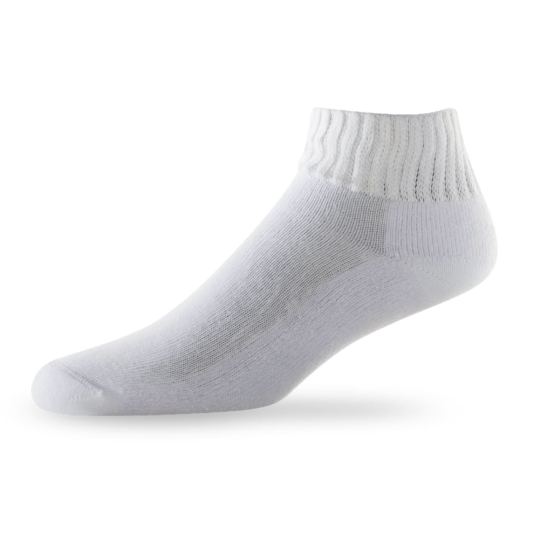 Side view of Lightfeet Diabetes White Mini Crew Sock