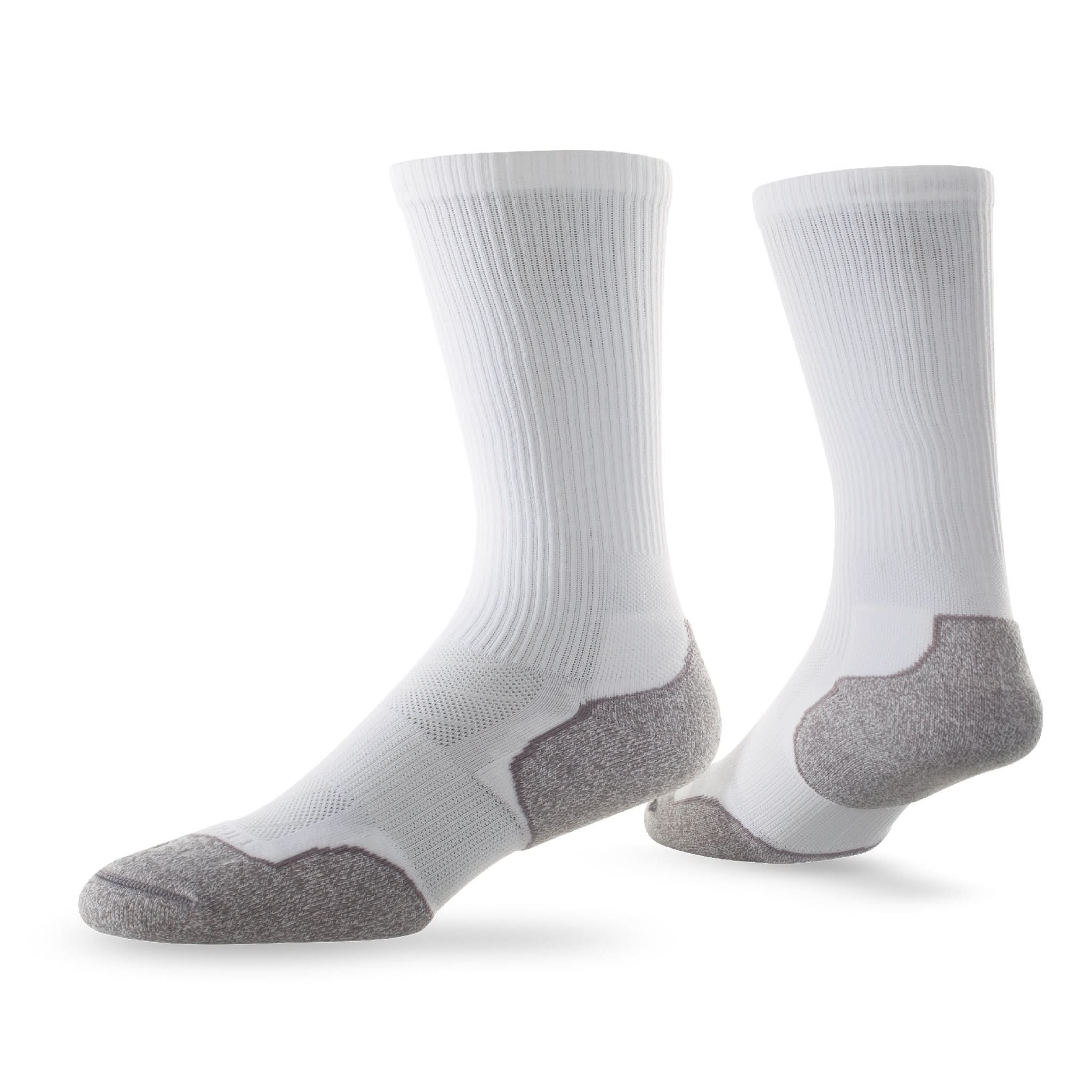 Pair of Lightfeet Evolution White Crew Performance Running Socks