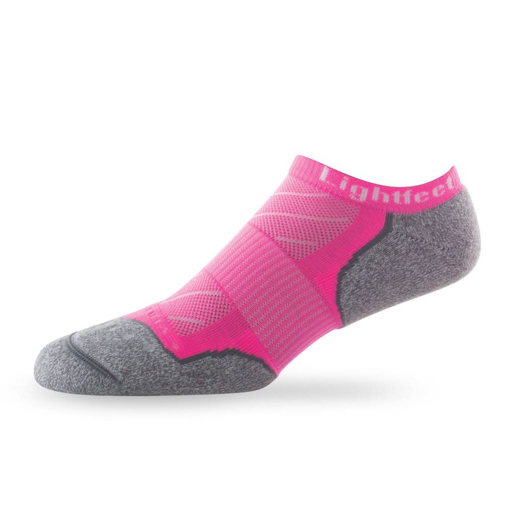 Side view of Lightfeet Evolution Fluro Pink Mini Performance Running Sock
