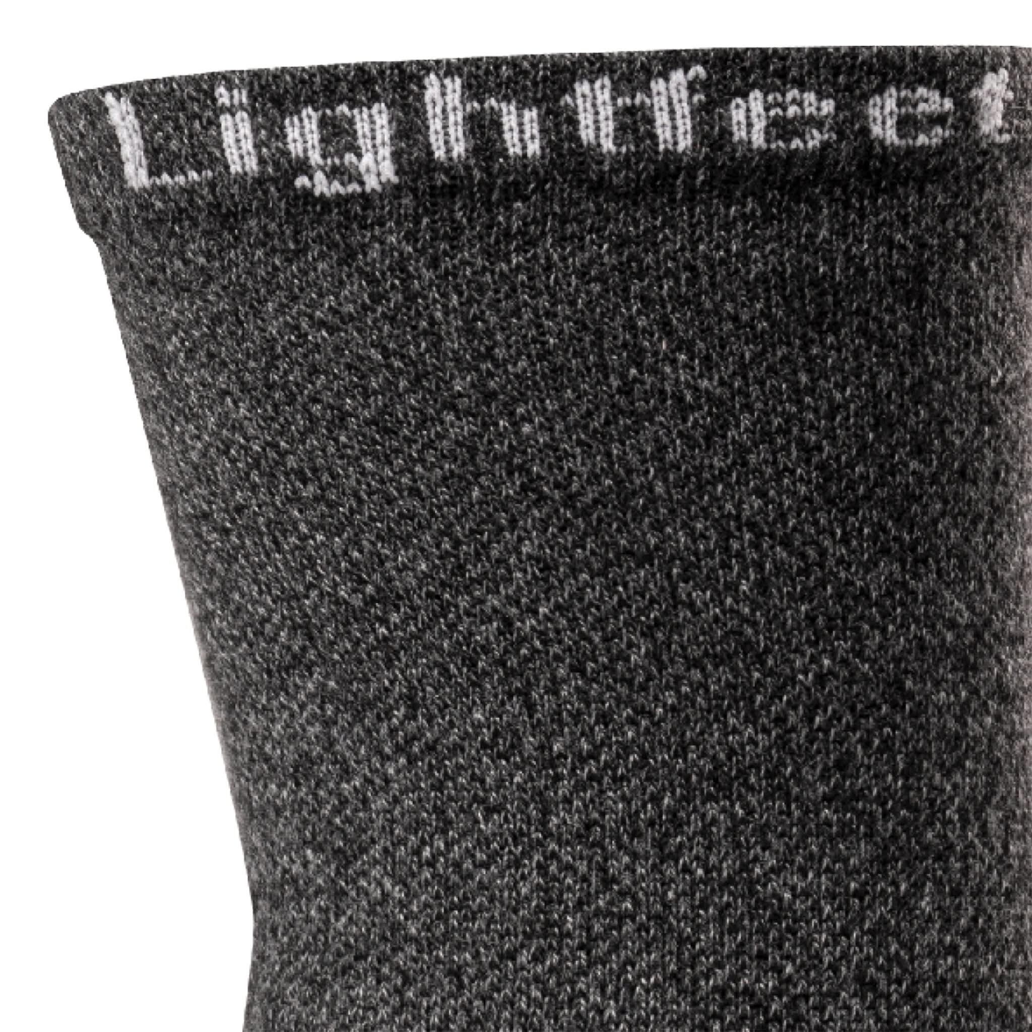 Close up view of mesh on Lightfeet Trail Dark Grey Half Crew Performance Running Sock