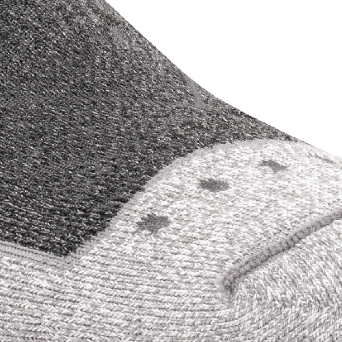 Airflow holes on Lightfeet Trail Dark Grey Mini Crew Performance Running Sock
