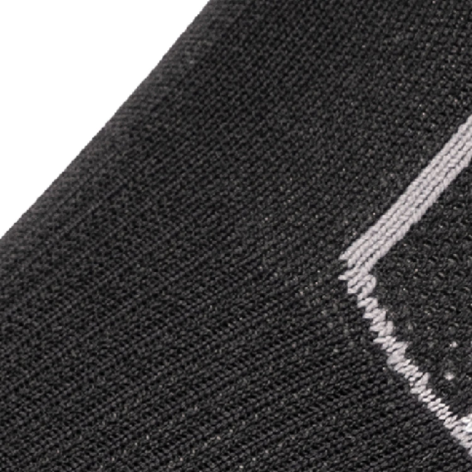 Close up view of mesh on Lightfeet Genesis Kids Ankle Black Performance Sock