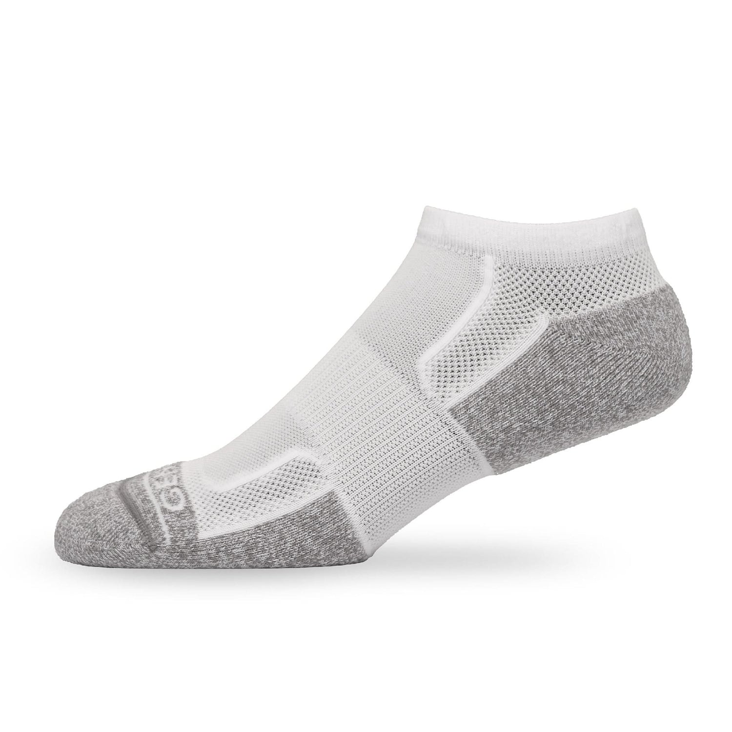 Side view of Lightfeet Genesis Kids Ankle White Performance Sock