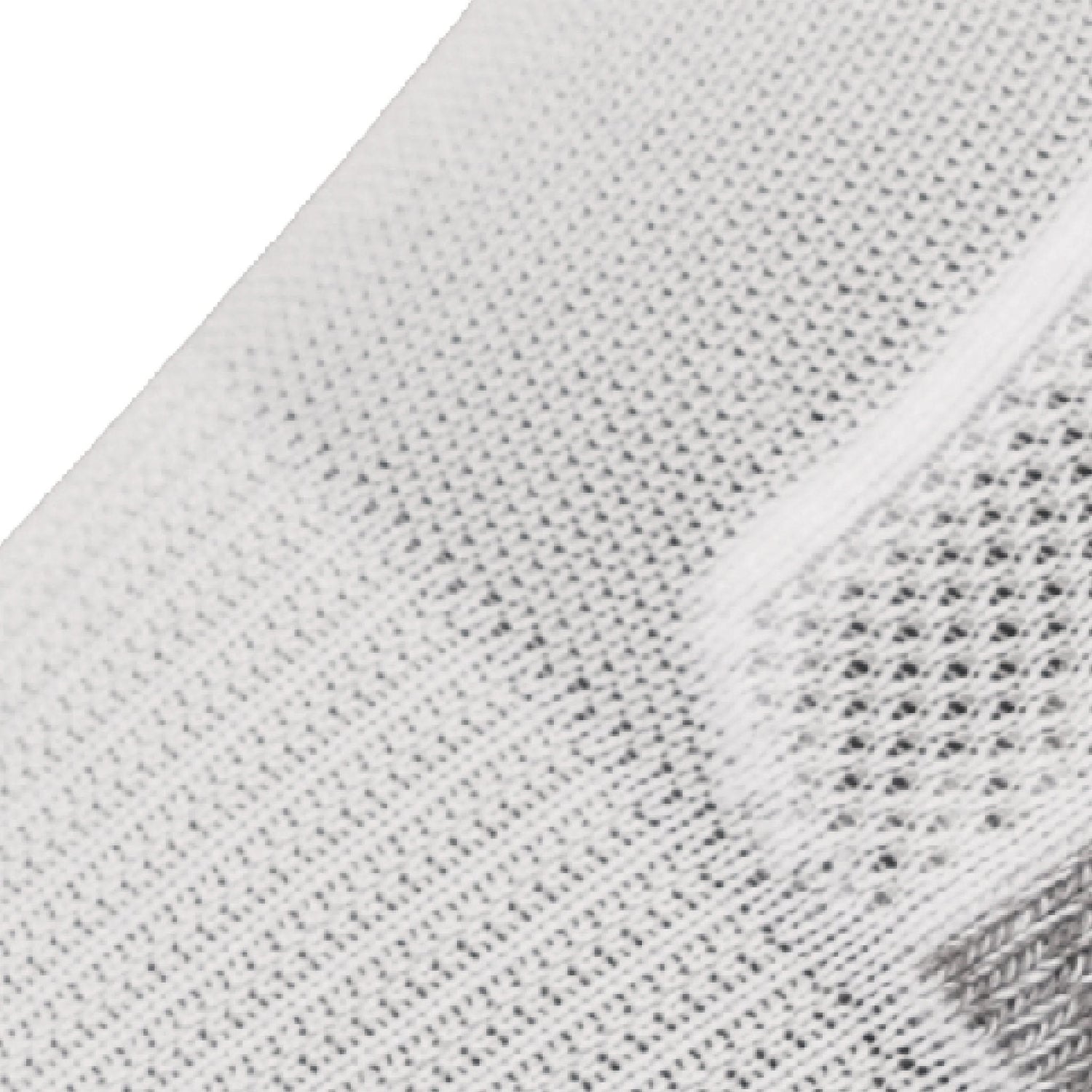 Close up view of mesh on Lightfeet Genesis Kids Ankle White Performance Sock