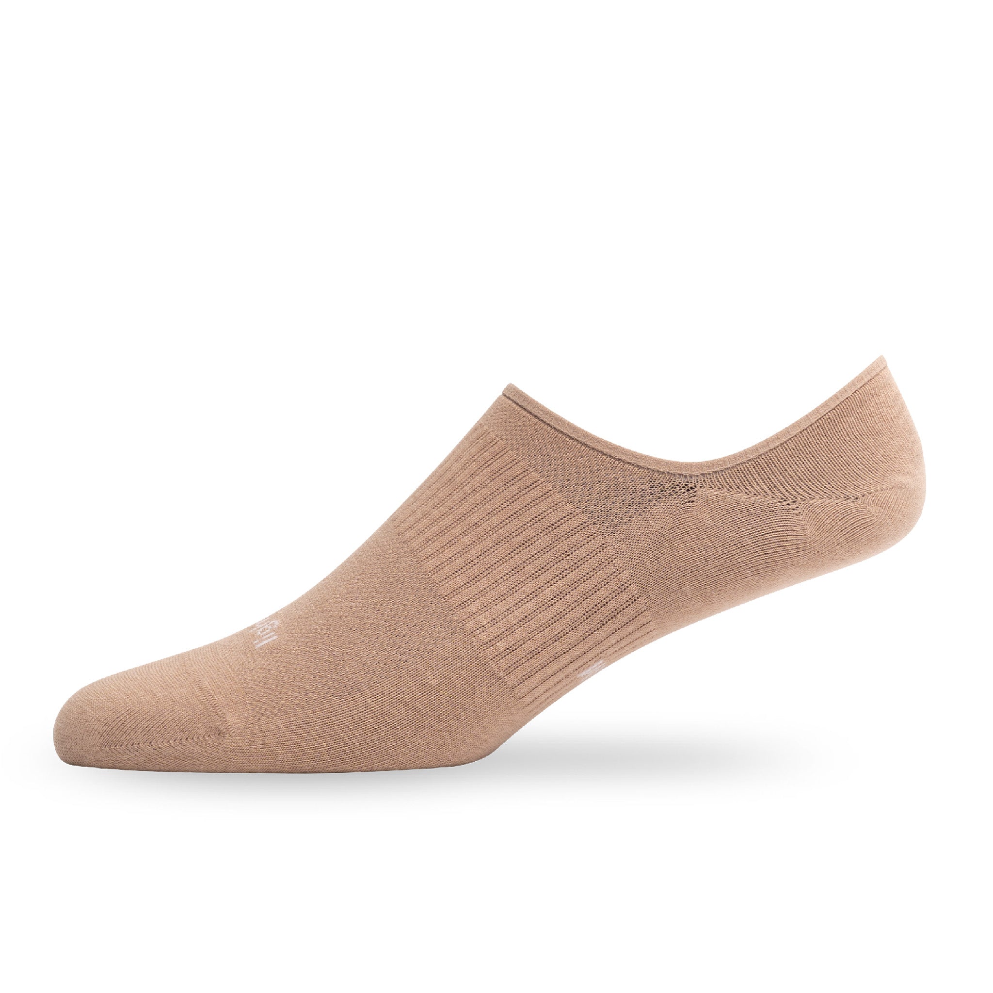 Side view of Lightfeet Invisible Latte No Show Sock