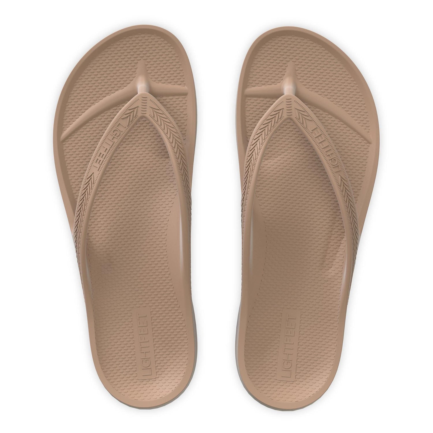 Lightfeet Arch Support Thongs in Latte