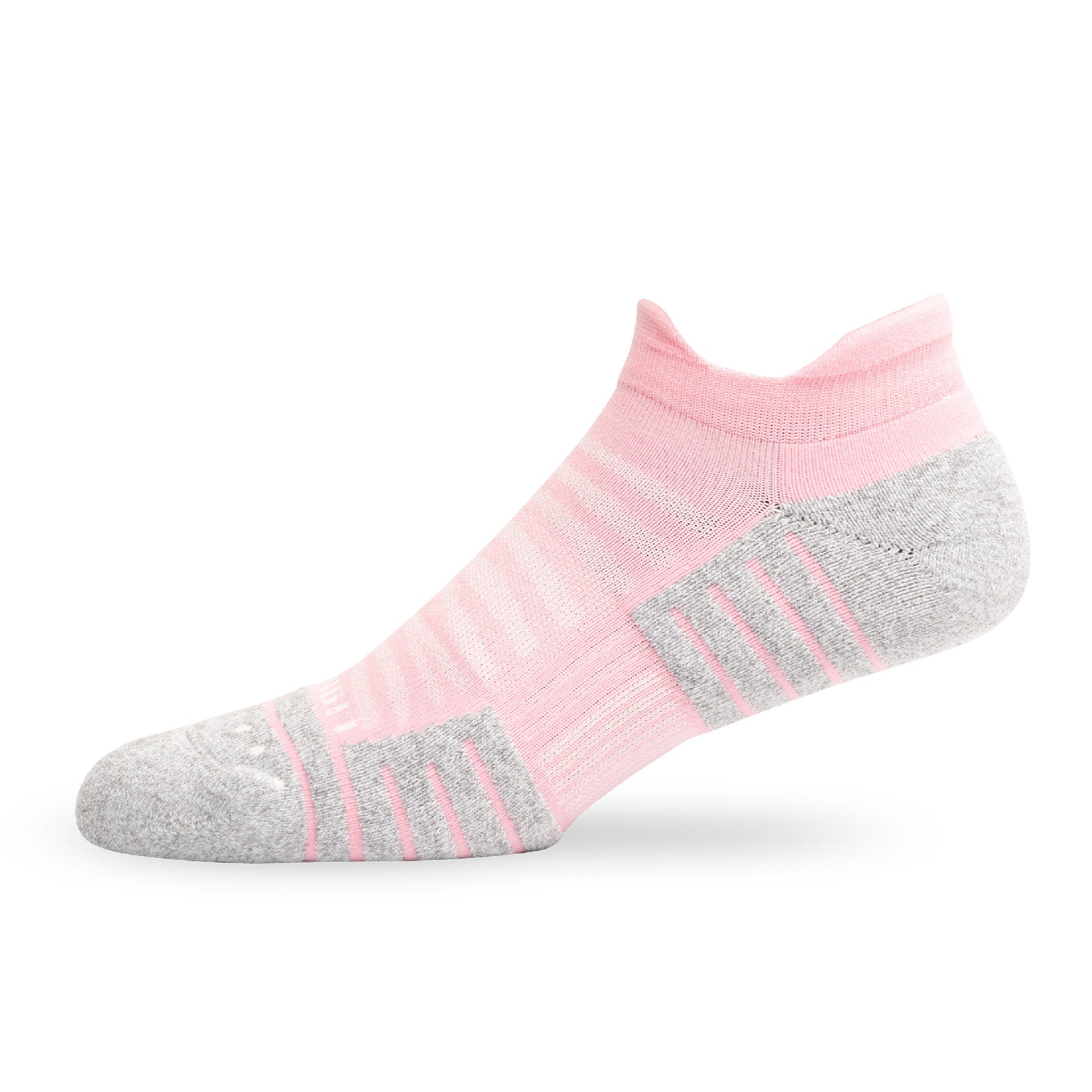Side view of Lightfeet Performance Soft Pink Ankle Sock