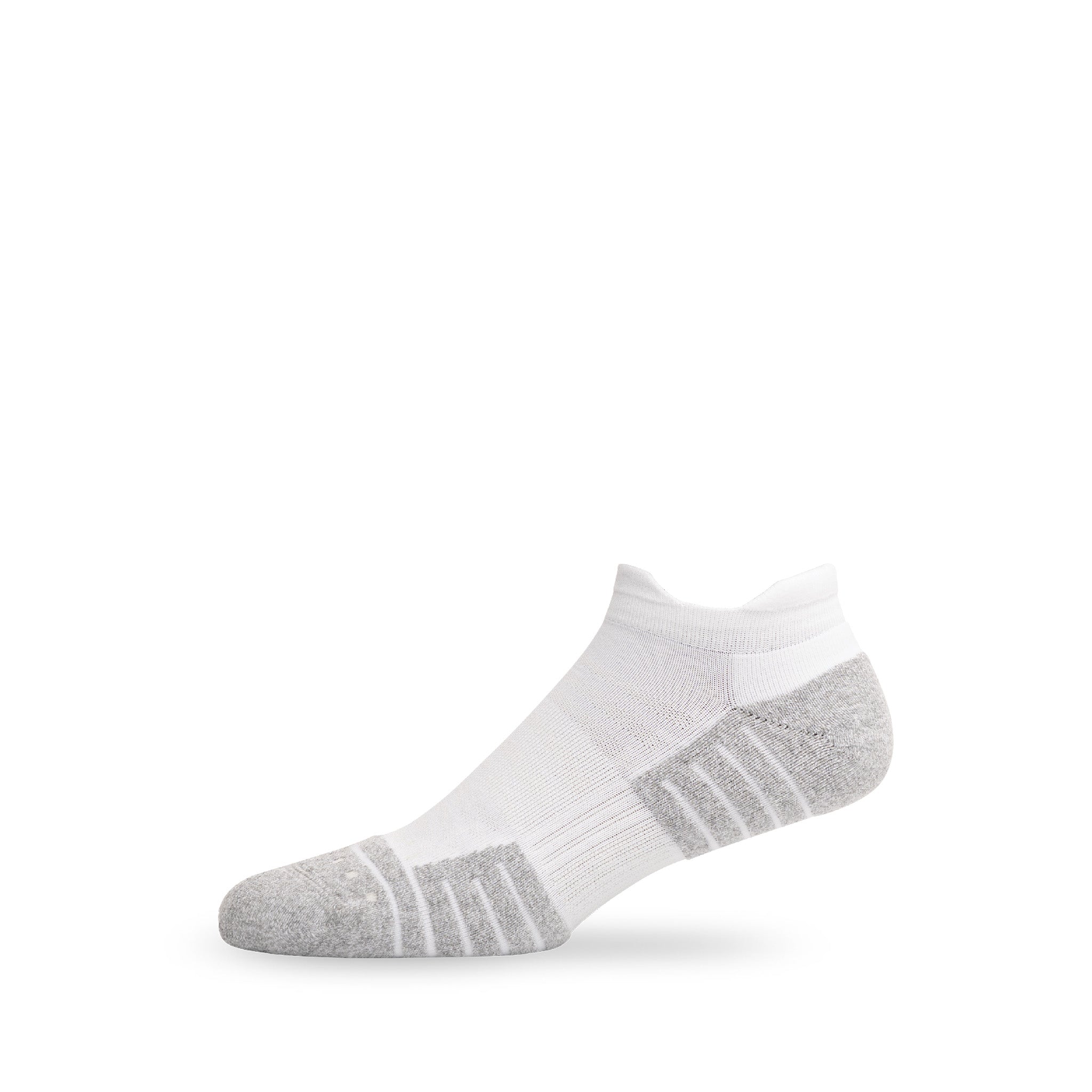 Side view of Lightfeet Performance White Ankle Sock