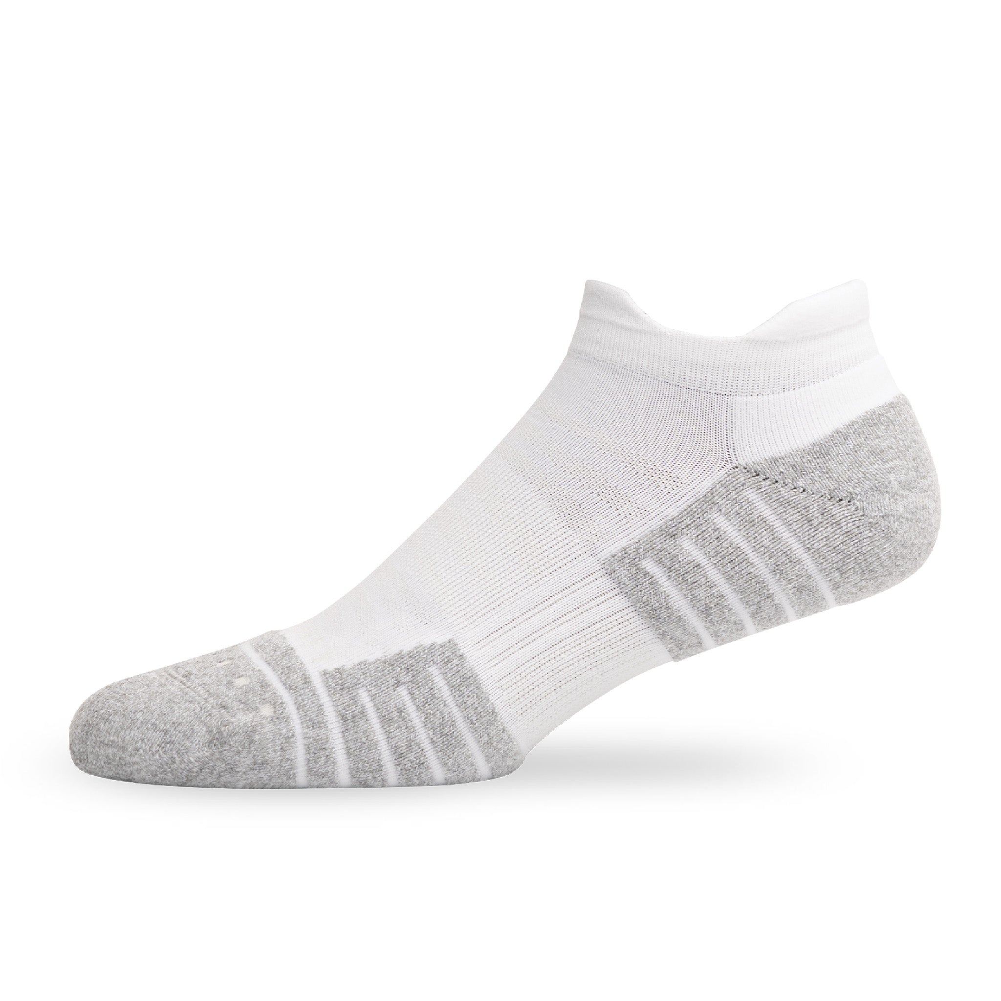 Side view of Lightfeet Performance White Ankle Sock