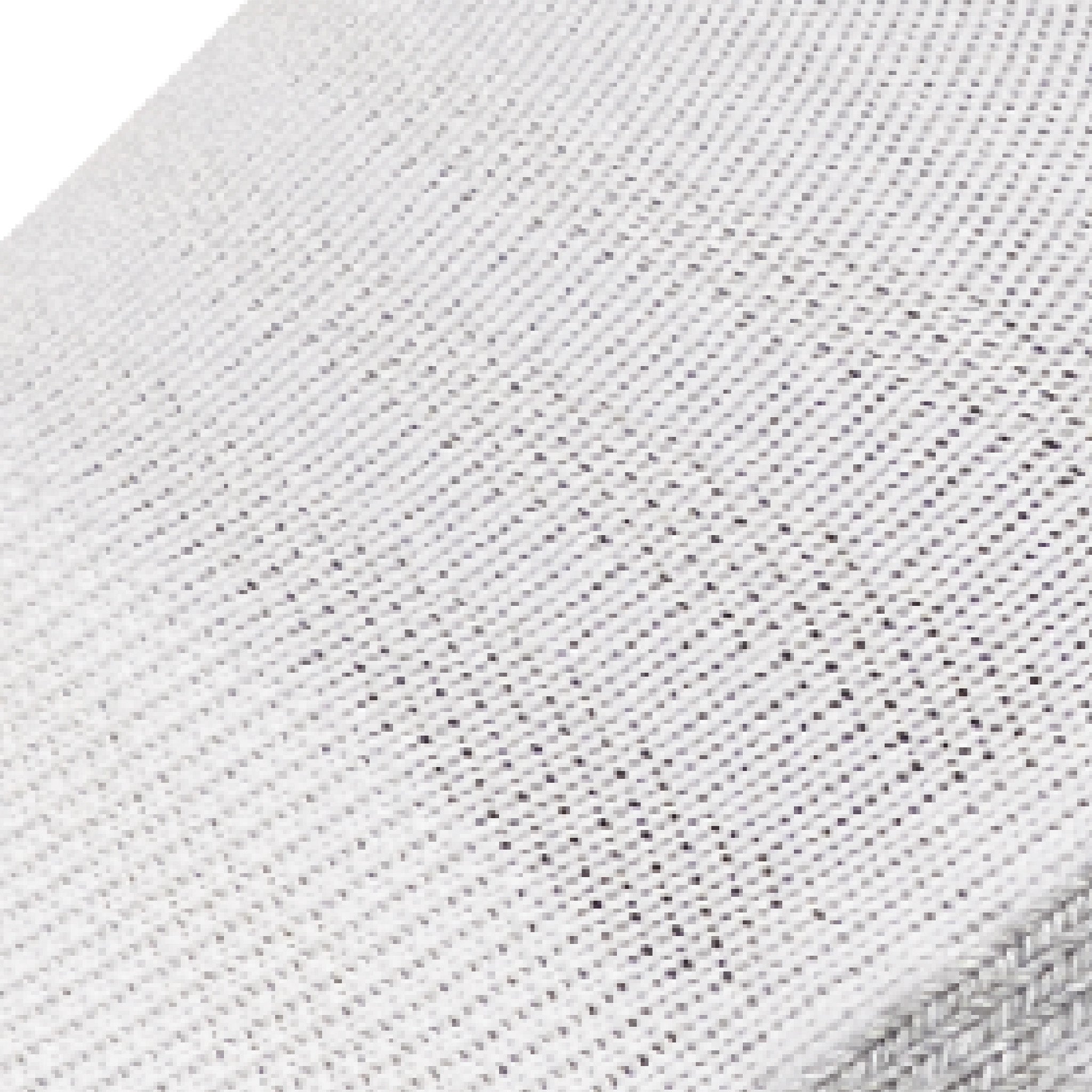 Close up view of mesh on Lightfeet Performance White Half Crew Sock