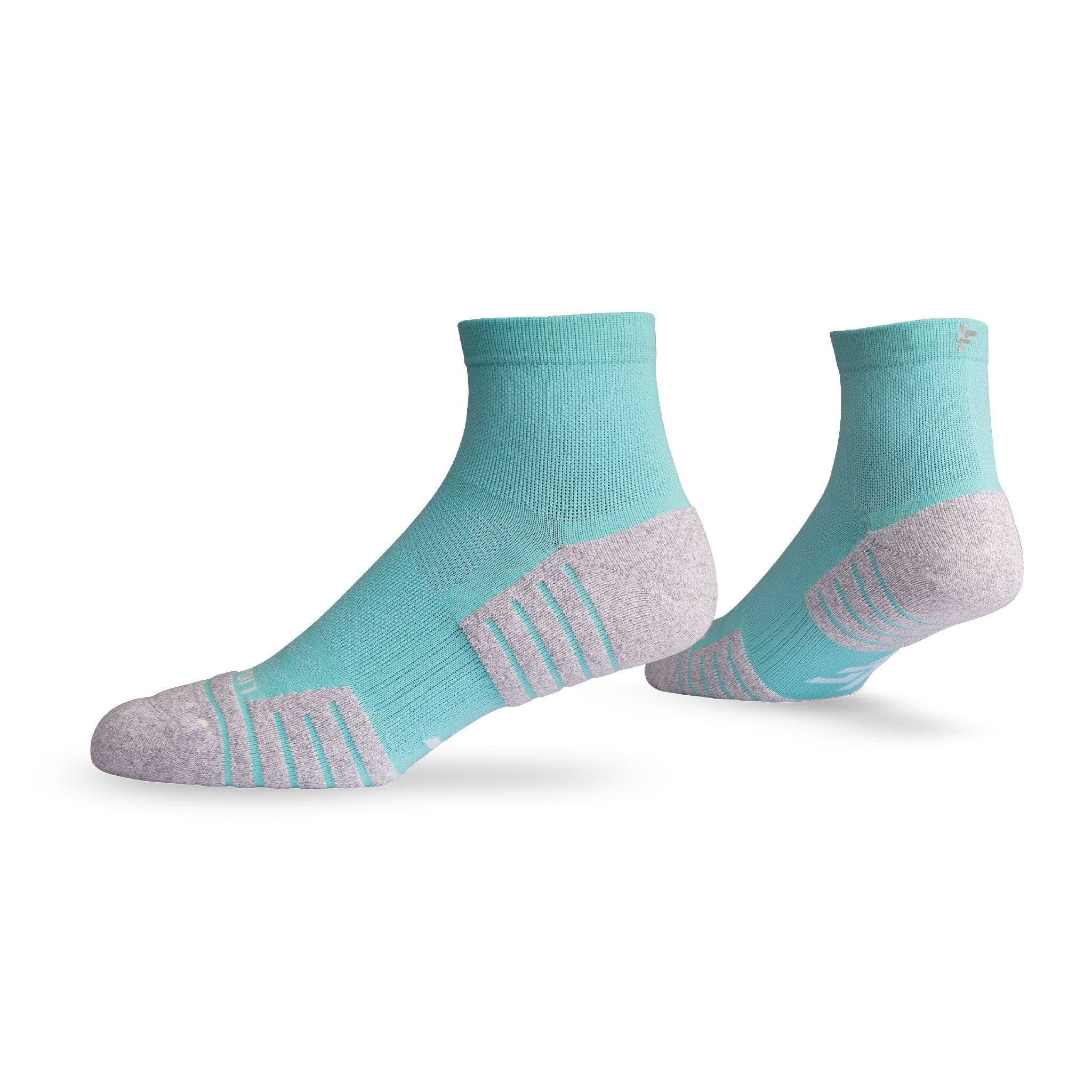 Pair of Lightfeet Performance Mint Quarter Crew Socks