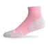 Side view of Lightfeet Performance Soft Pink Quarter Crew Sock