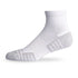 Side view of Lightfeet Performance White Quarter Crew Sock