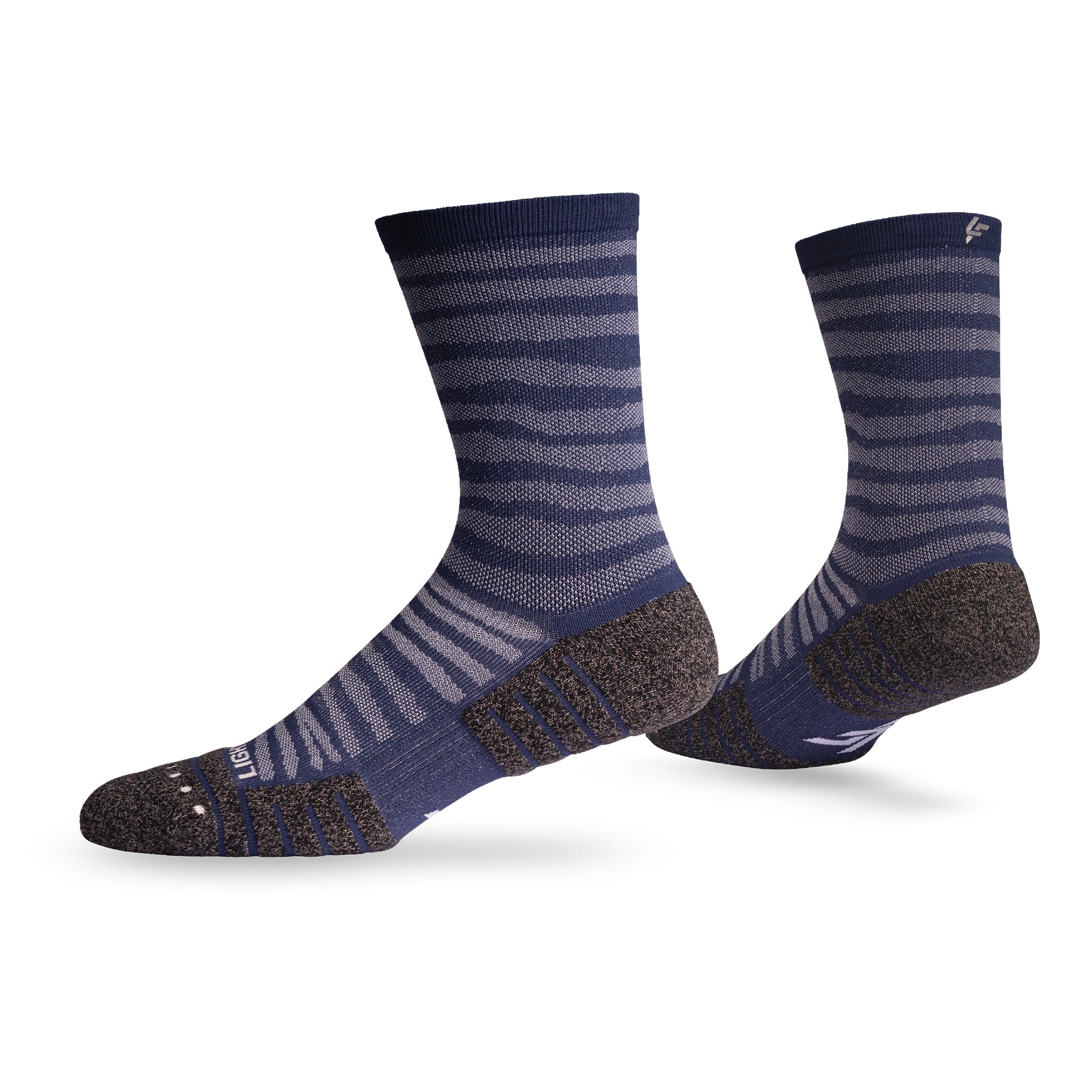 Pair of Lightfeet Performance Raster Navy Half Crew Socks
