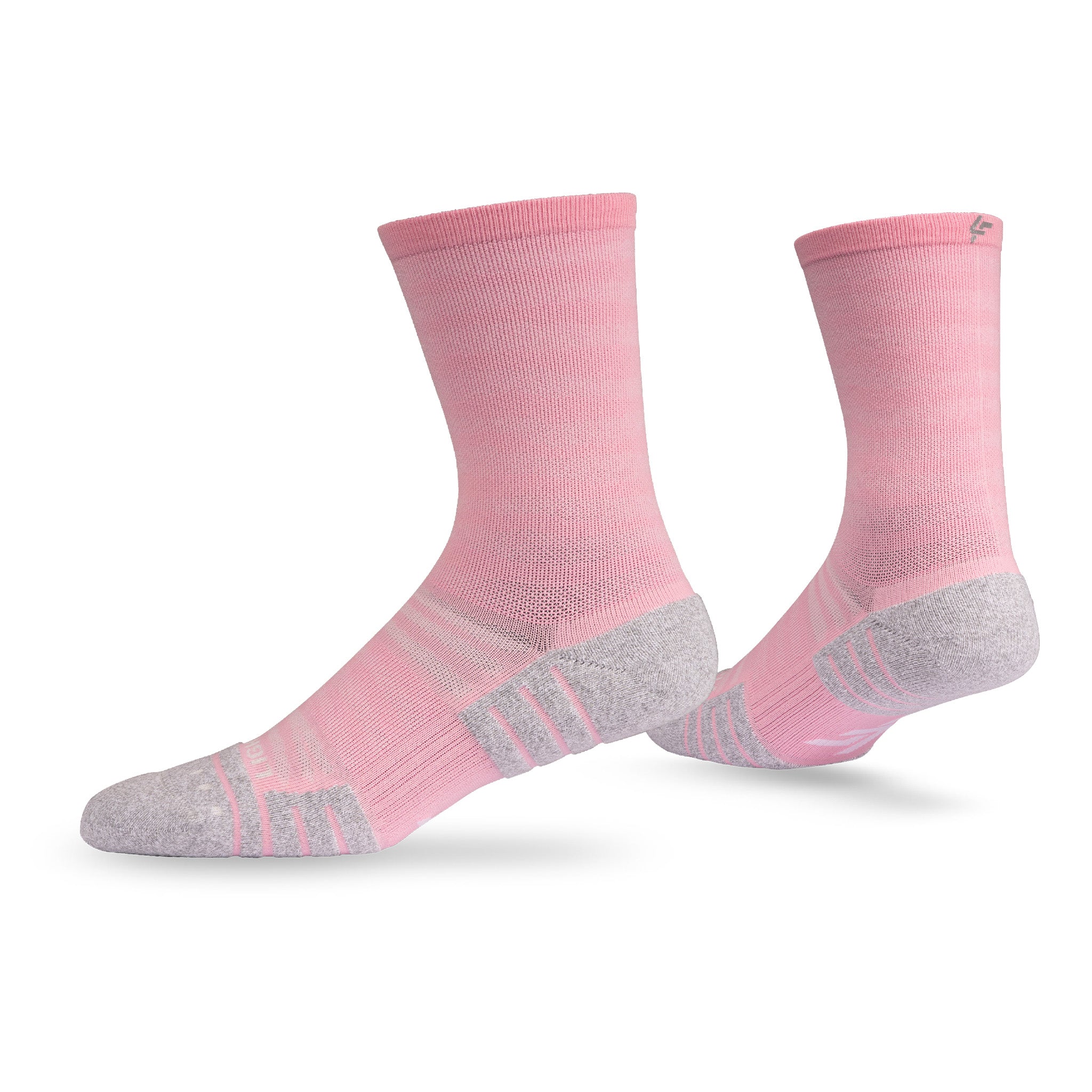 Pair of Lightfeet Performance Raster Soft Pink Half Crew Socks