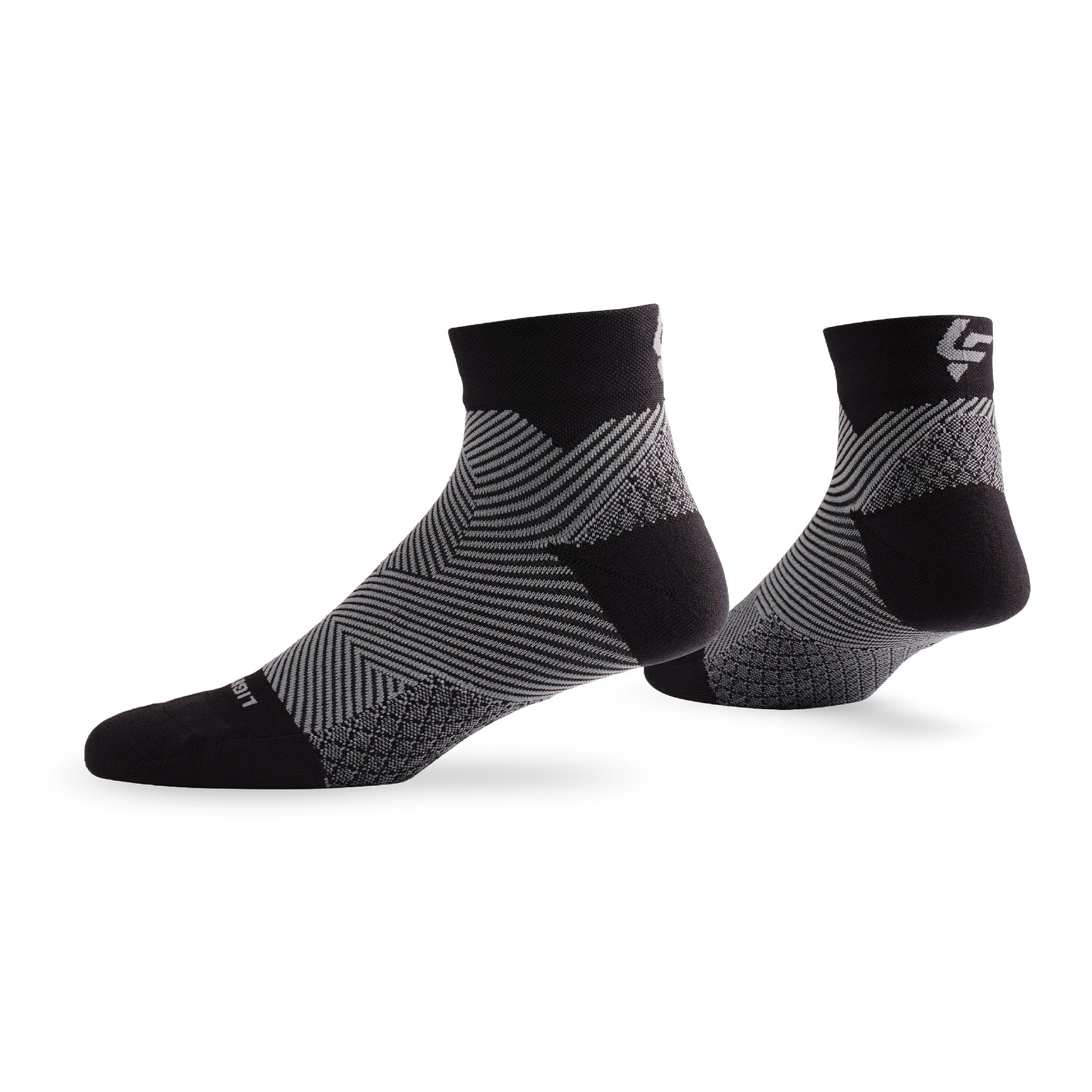 Pair of Lightfeet Plantar Fasciitis Black Quarter Socks