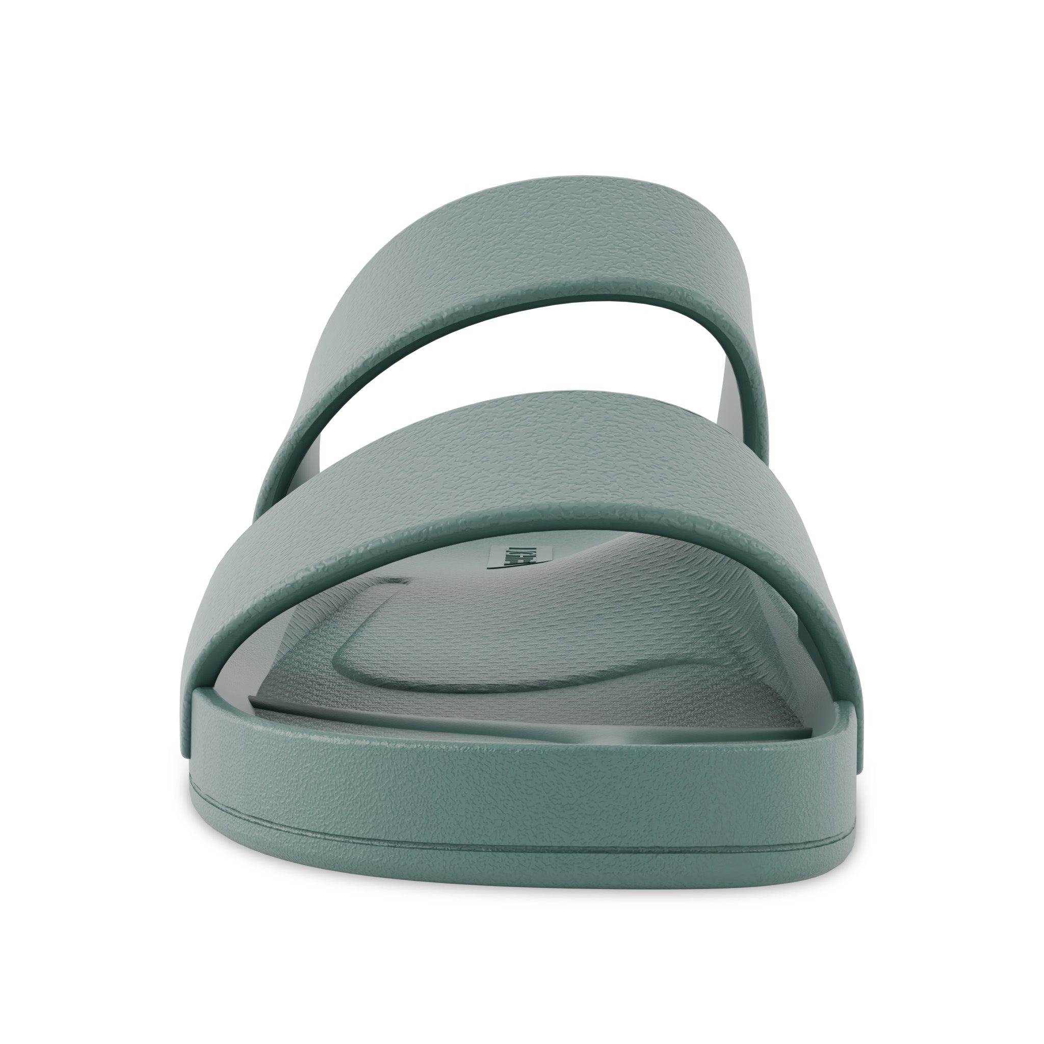 Green slide sandal on a white background