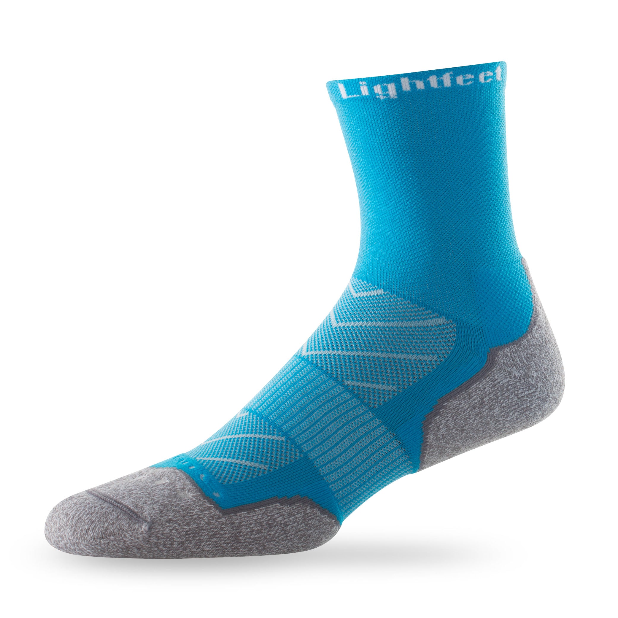 Side view of Lightfeet Evolution Aqua Half Crew Sock 