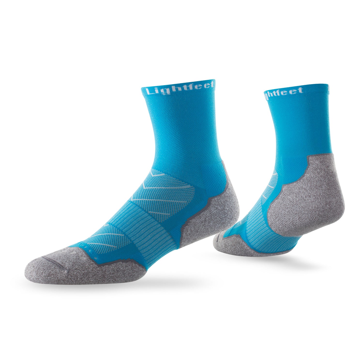 Pair of Lightfeet Evolution Aqua Half Crew Socks 