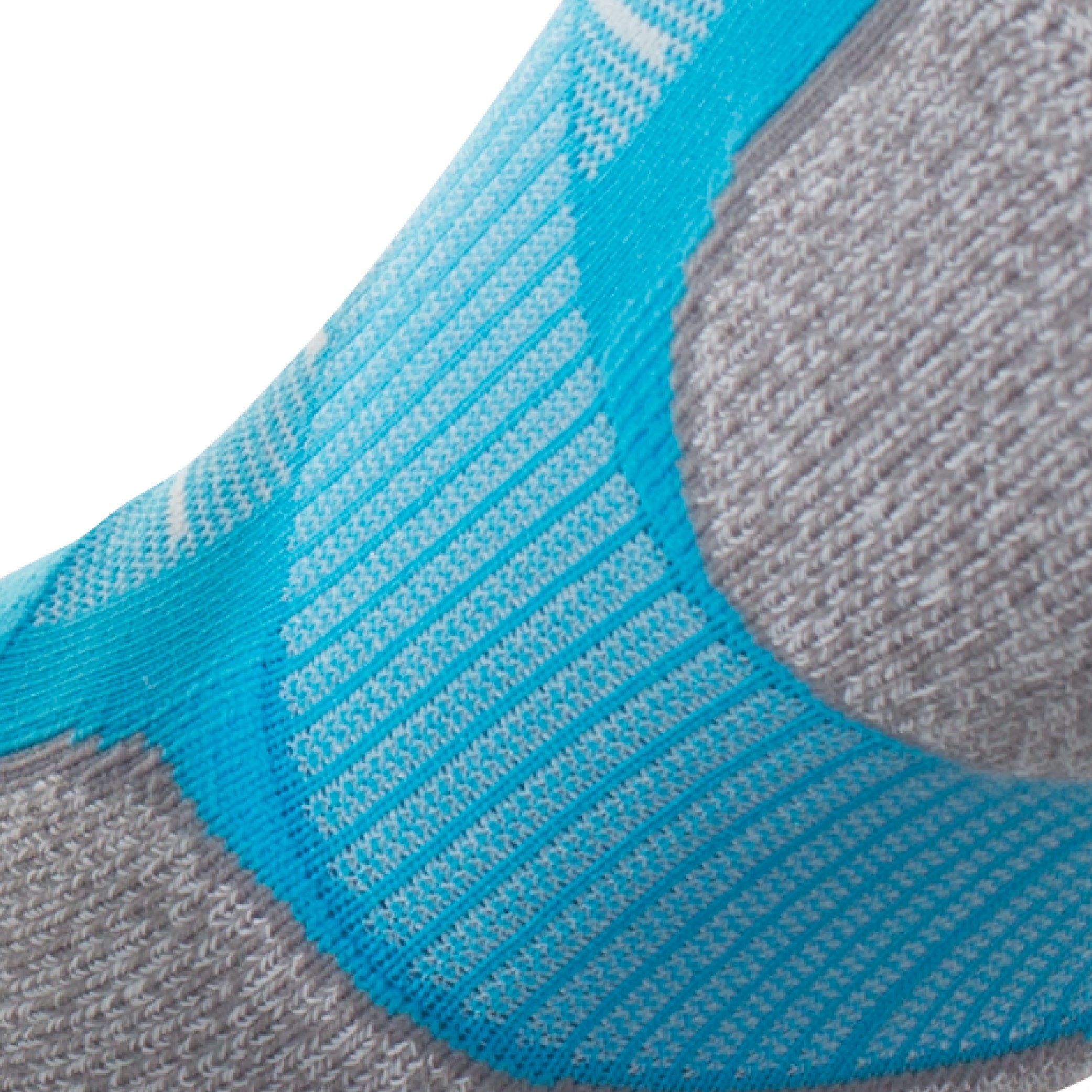 Close up view of elastic arch of Lightfeet Evolution Aqua Half Crew Sock 