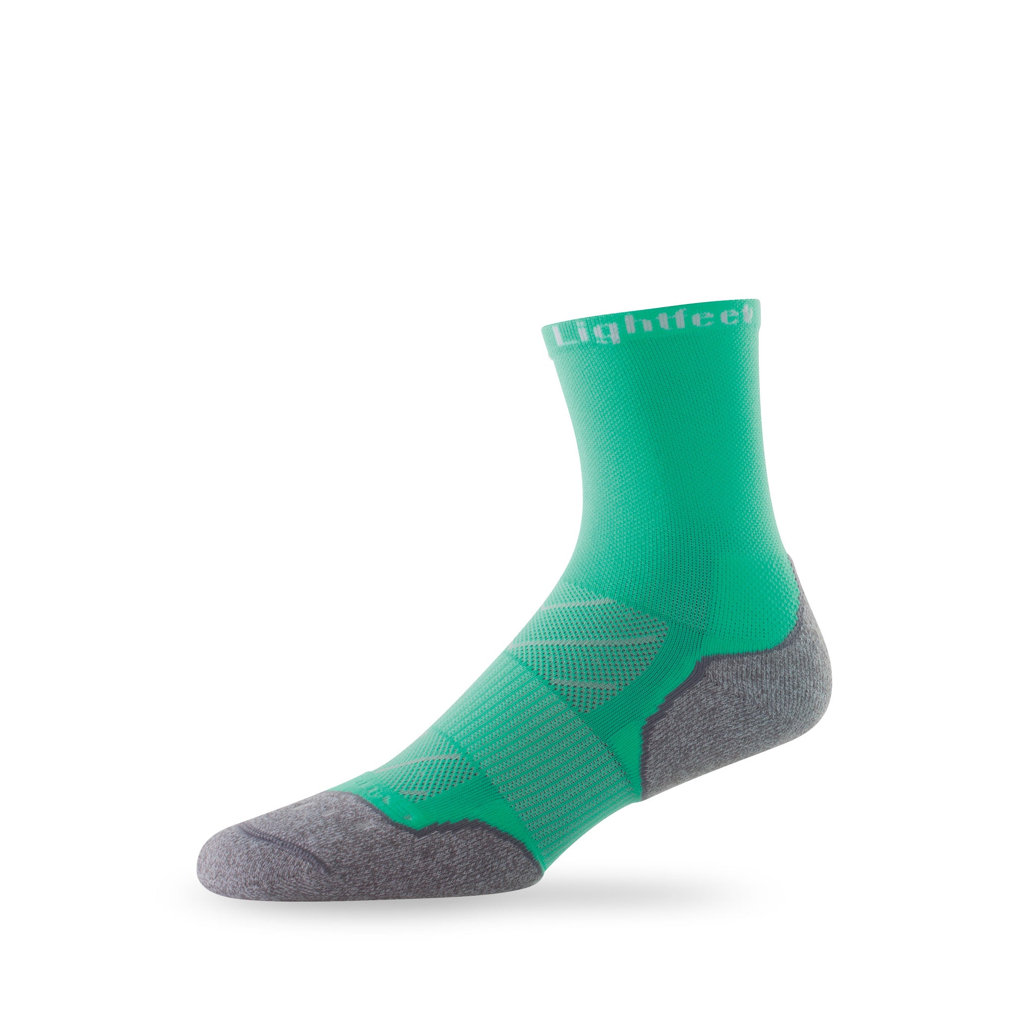 Side view of Lightfeet Evolution Mint Half Crew Sock 