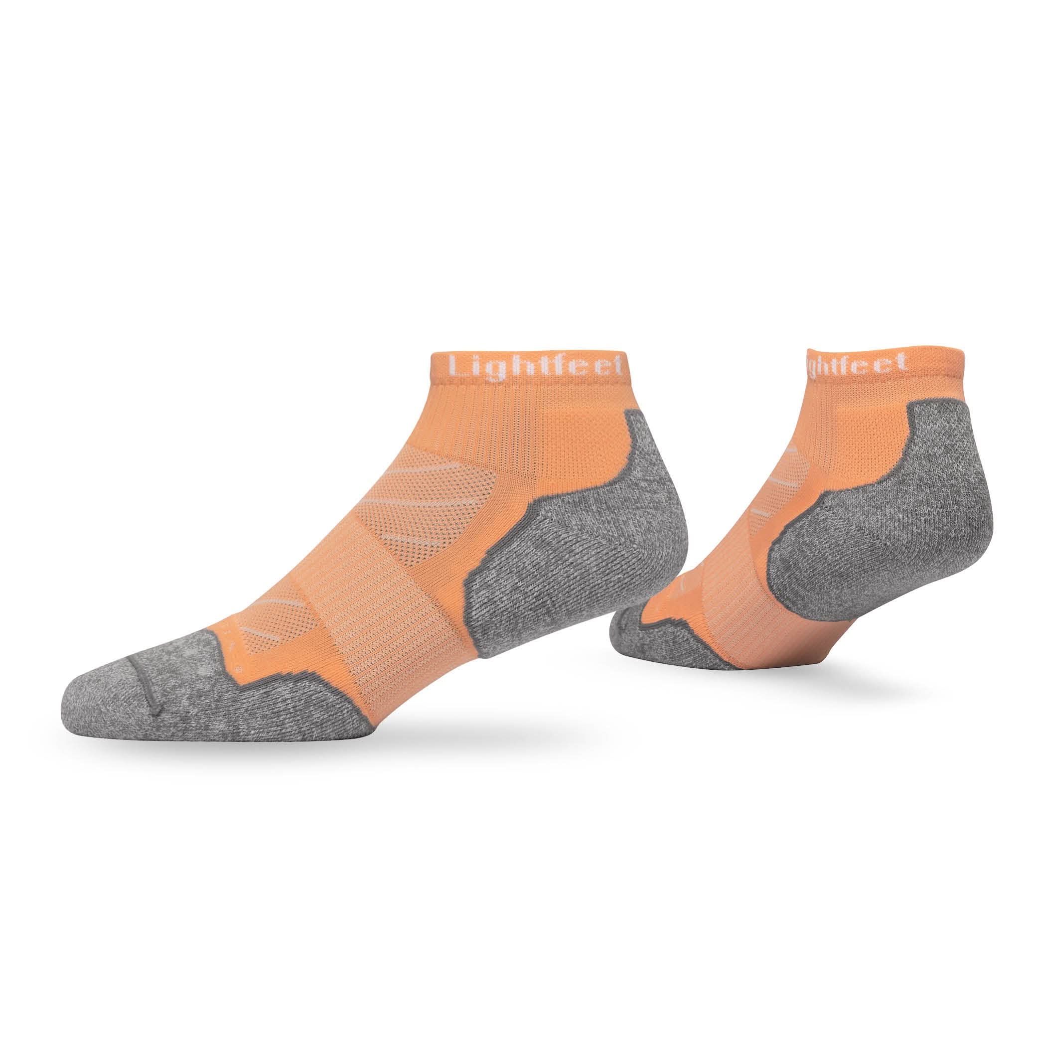 Pair of Lightfeet Evolution Peach Mini Crew Performance Running Socks 