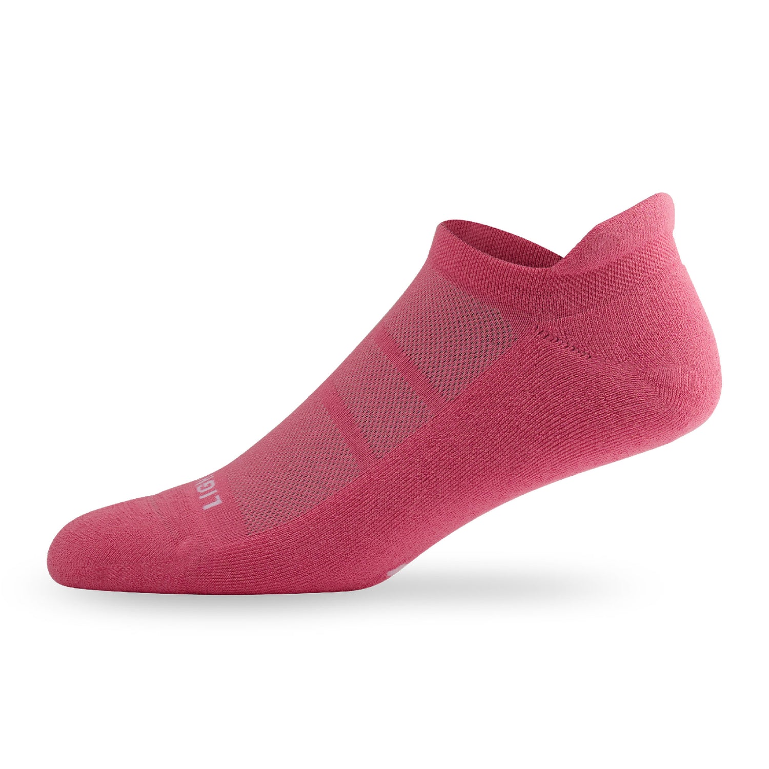 Side view of Lightfeet Comfort Pink Ankle Socks 