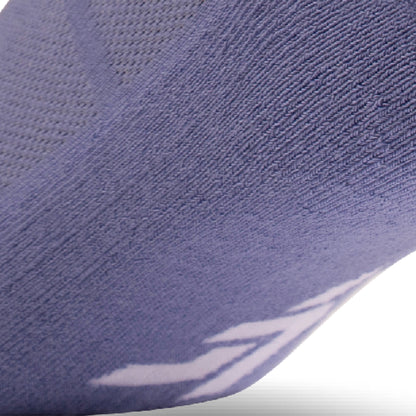 Close up view of cushion padding of Lightfeet Comfort Purple Ankle Socks 