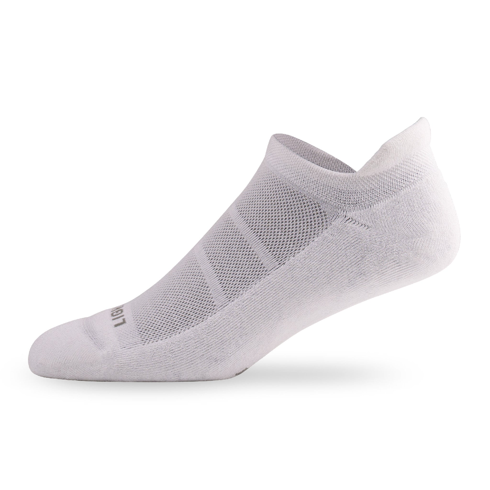 Side view of Lightfeet Comfort White Ankle Socks 