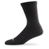 Side view of Lightfeet Comfort Black Crew Socks 
