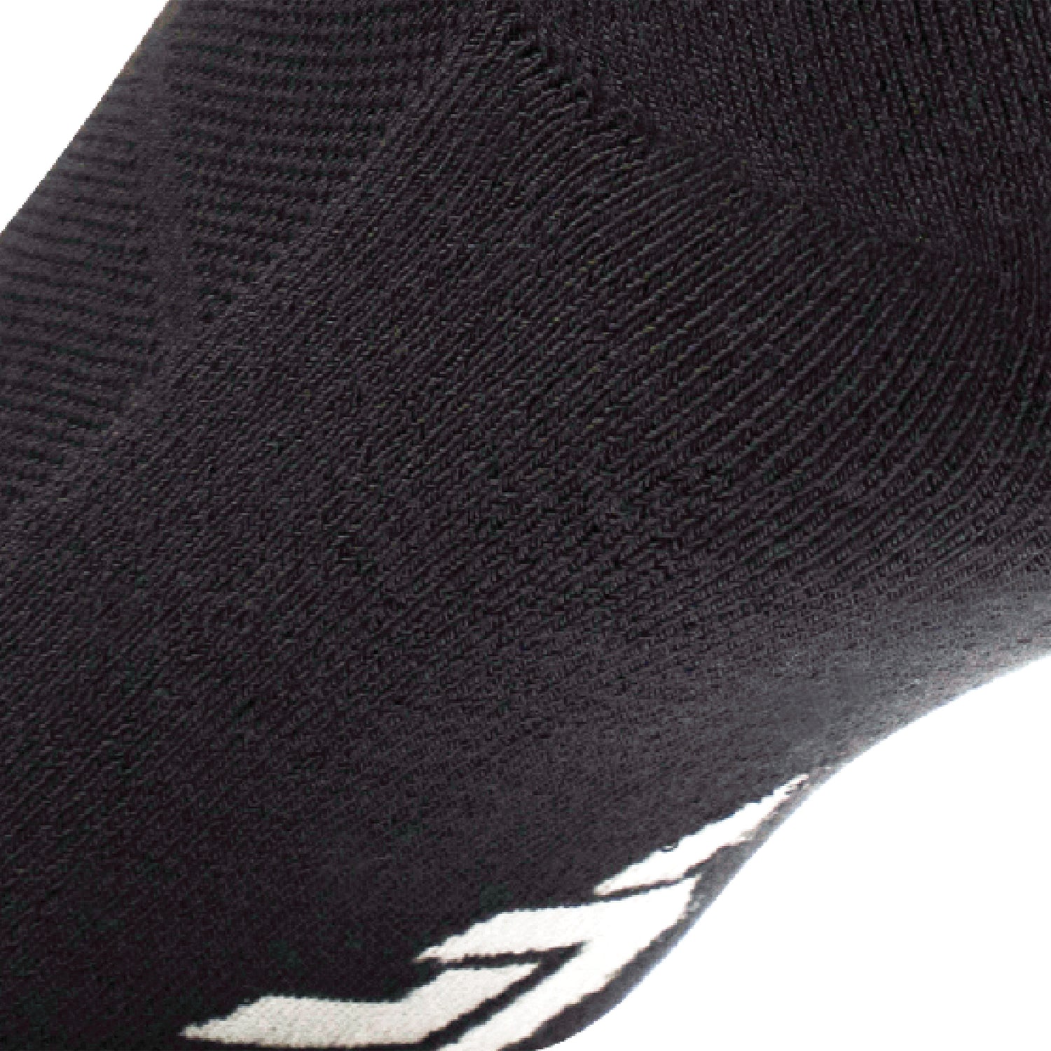 Close up view of cushion padding of Lightfeet Comfort Black Crew Socks 