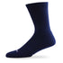 Side view of Lightfeet Comfort Navy Crew Socks 