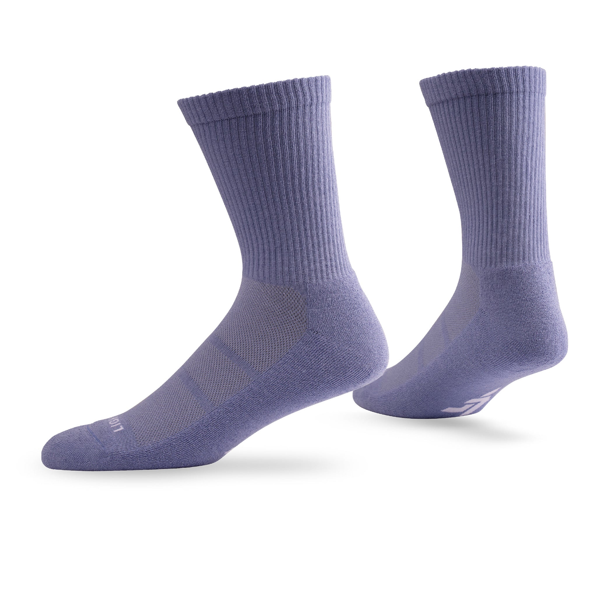 Pair of Lightfeet Comfort Purple Crew Socks 